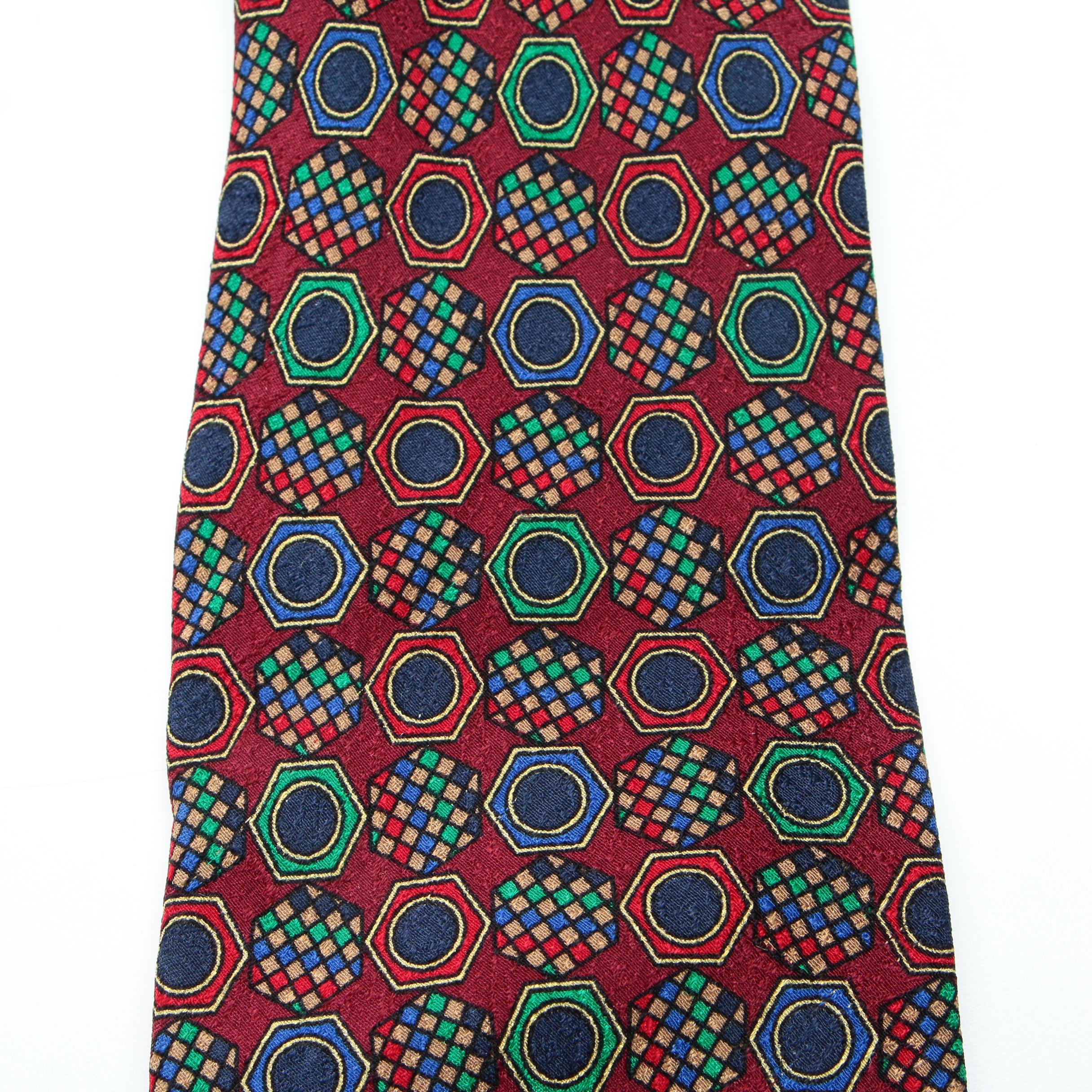 Men's Salvatore Ferragamo, Gianni Versace, and YSL Ties in Printed Silk Twill