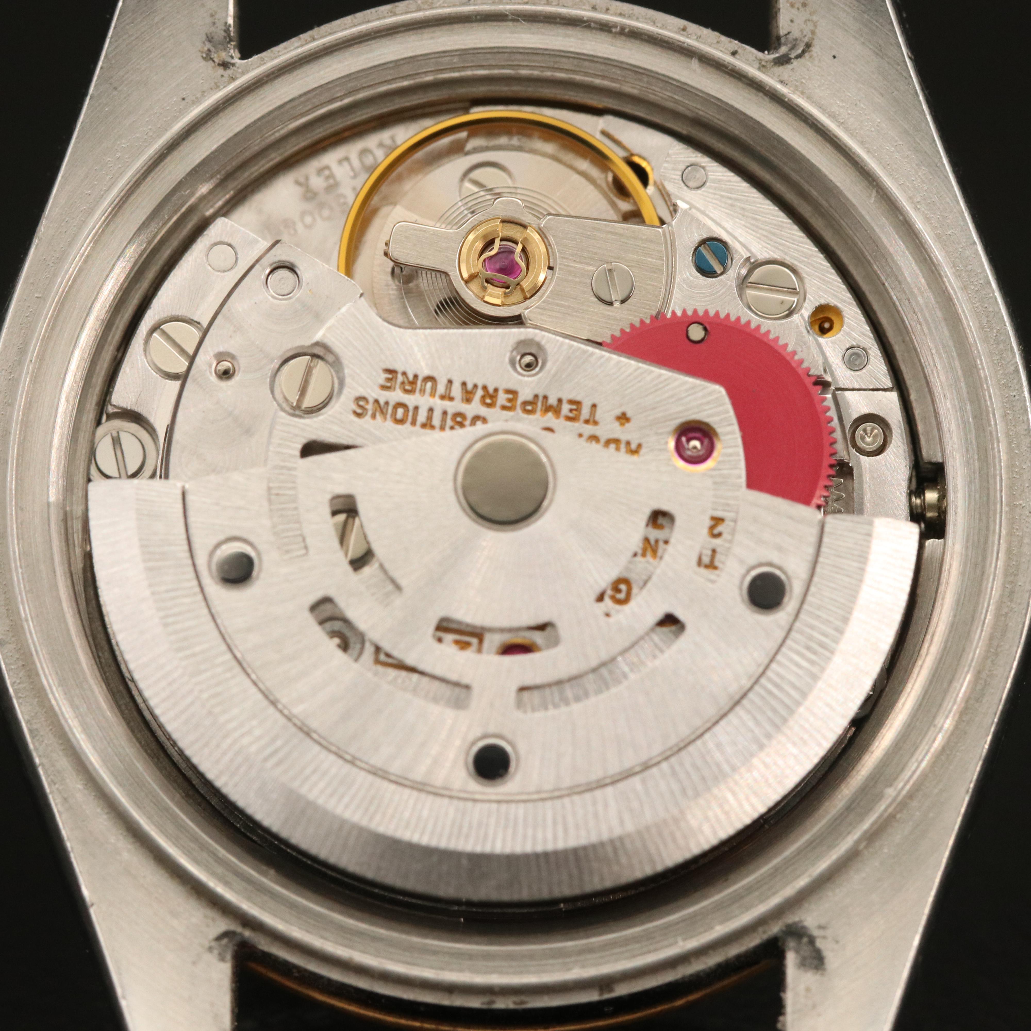 1991 Rolex Datejust 18K and Stainless Watch with Hobnail Dial