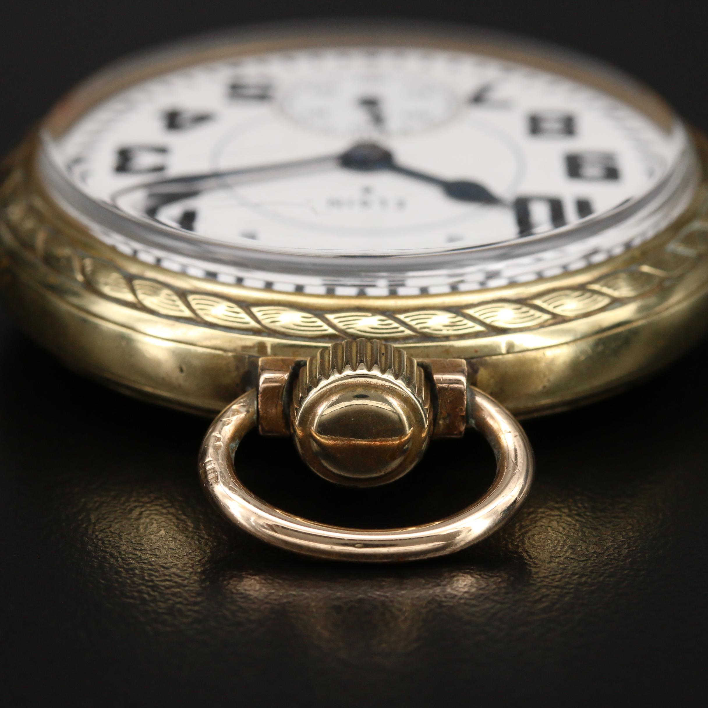 1941 Elgin B.W. Raymond Gold Tone Railroad Grade Pocket Watch