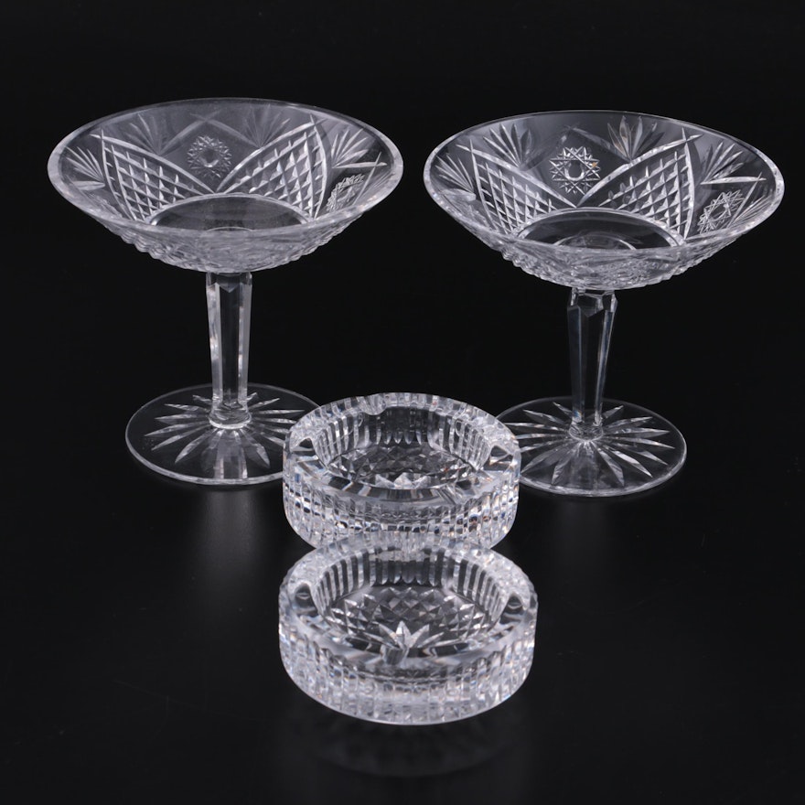 Waterford Crystal "Giftware" Compotes and Ashtrays, Late 20th Century