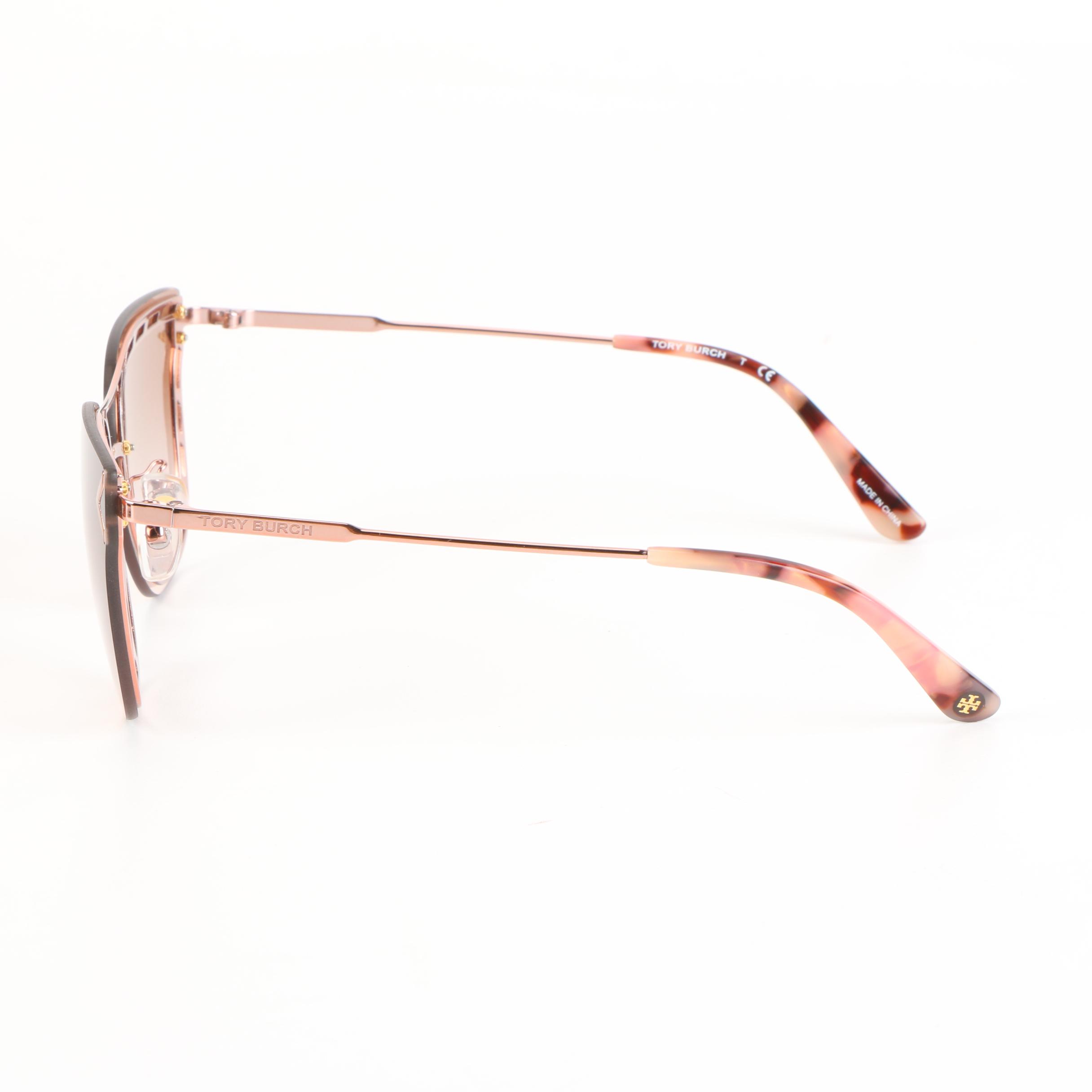 Tory Burch Rimless Style Sunglasses with Case