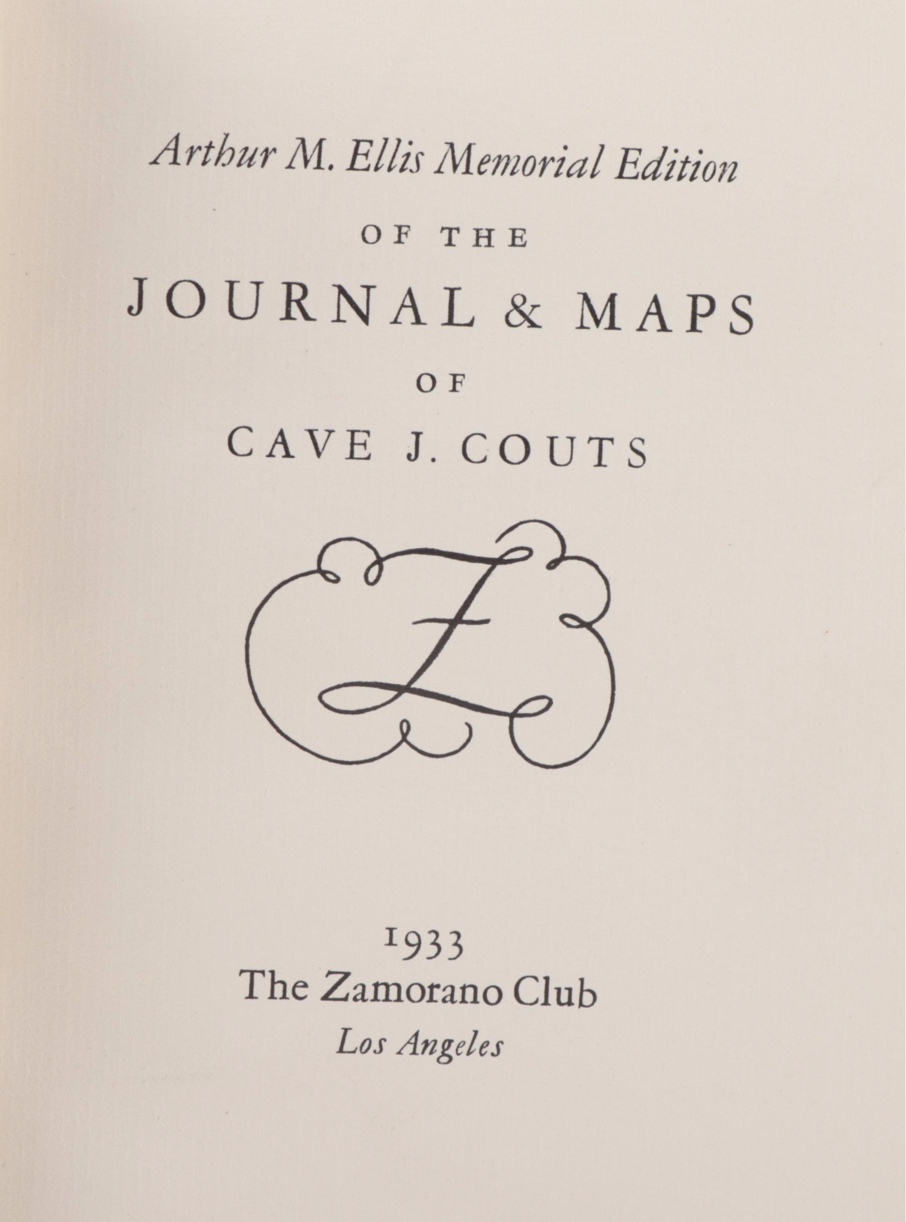 "Journal and Maps of Cave J. Courts" Arthur M. Ellis Memorial Edition and More