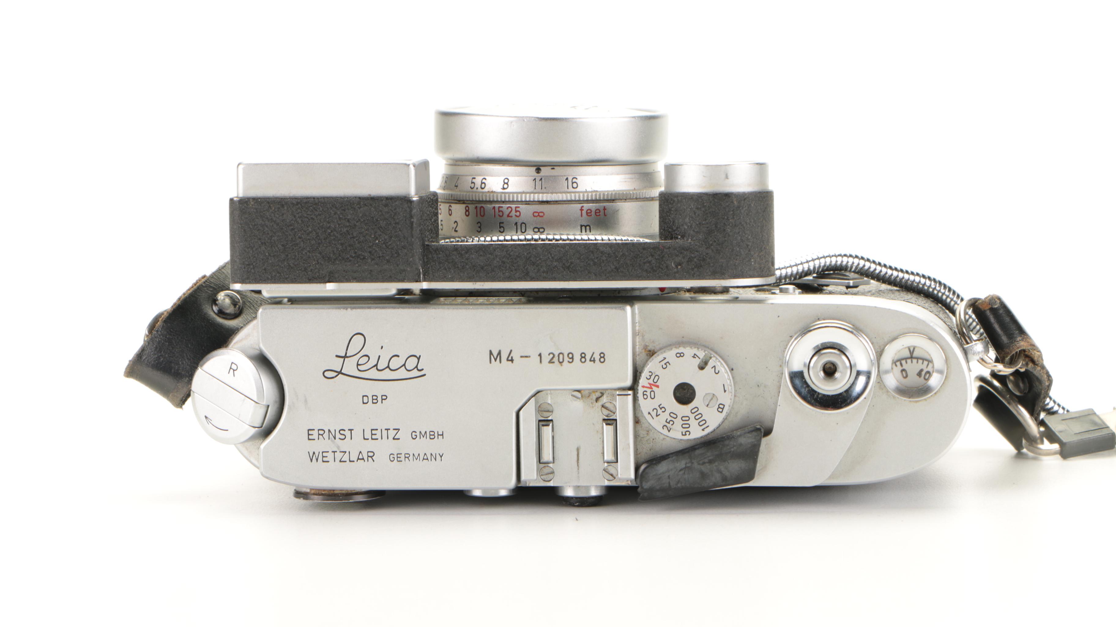 Leica M4 Rangefinder Camera with Case, Mid-20th Century