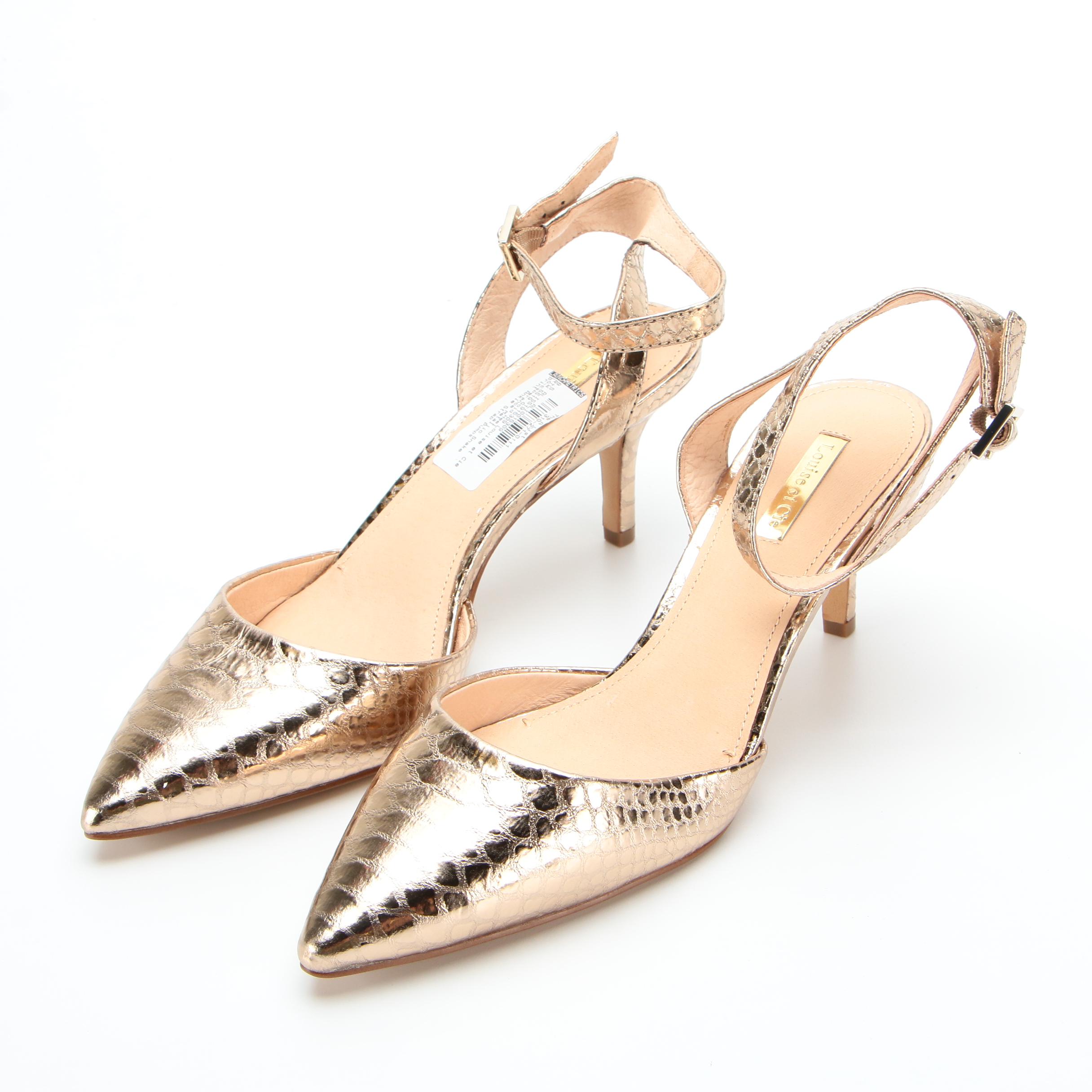 Manolo Blahnik and Louise et Cie Esperance Heels with Tory Burch Studded Sandals