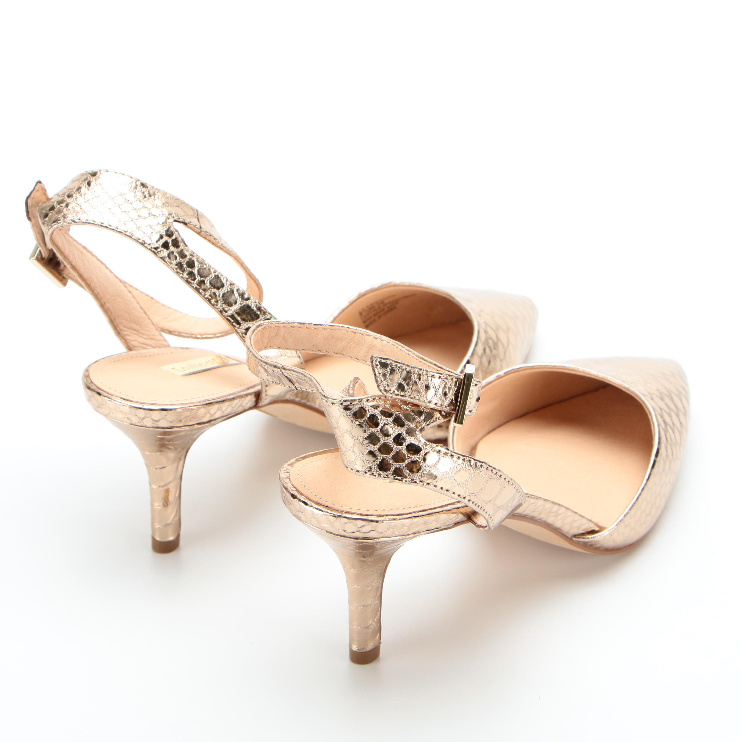 Manolo Blahnik and Louise et Cie Esperance Heels with Tory Burch Studded Sandals