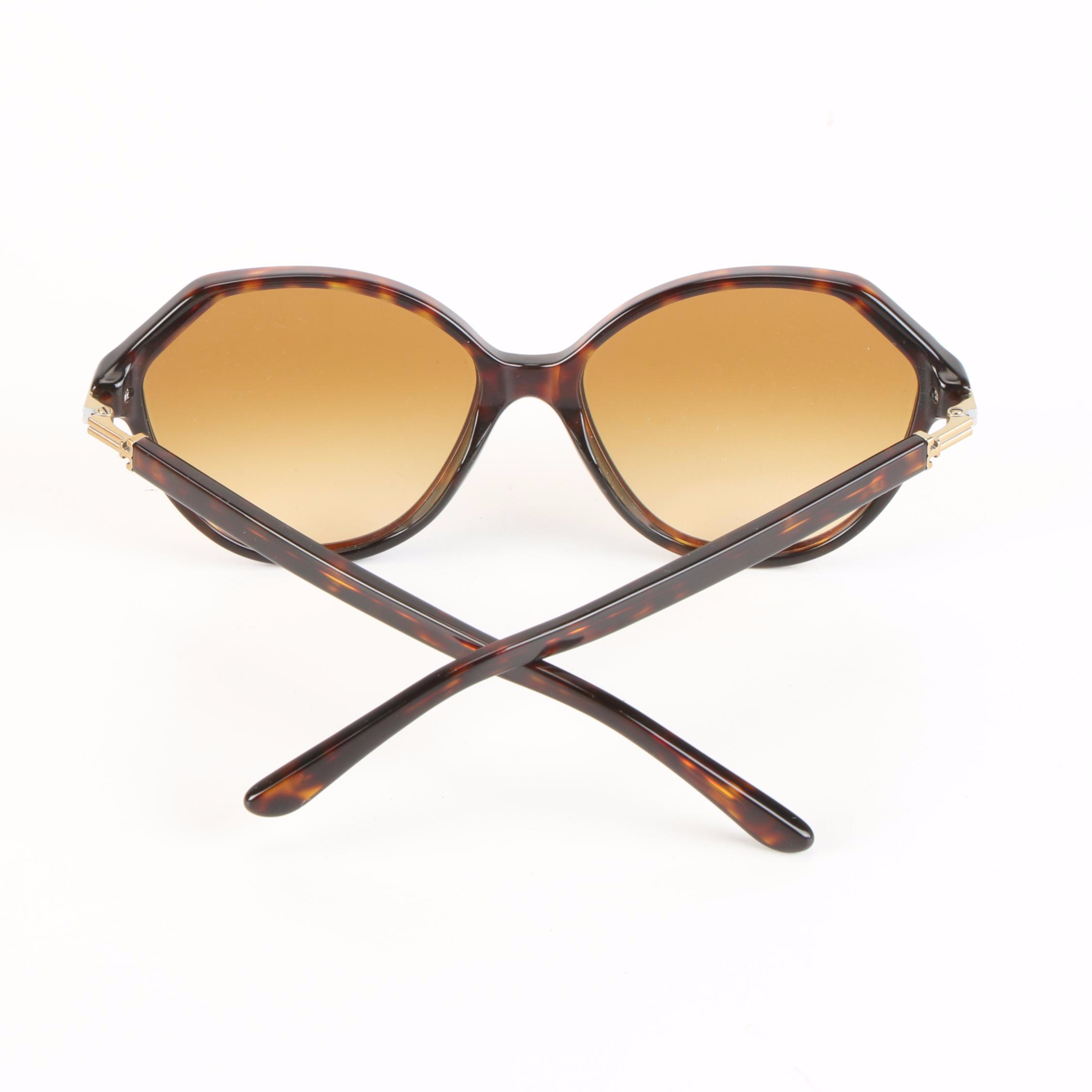 Tory Burch Faux Tortoise Sunglasses with Case