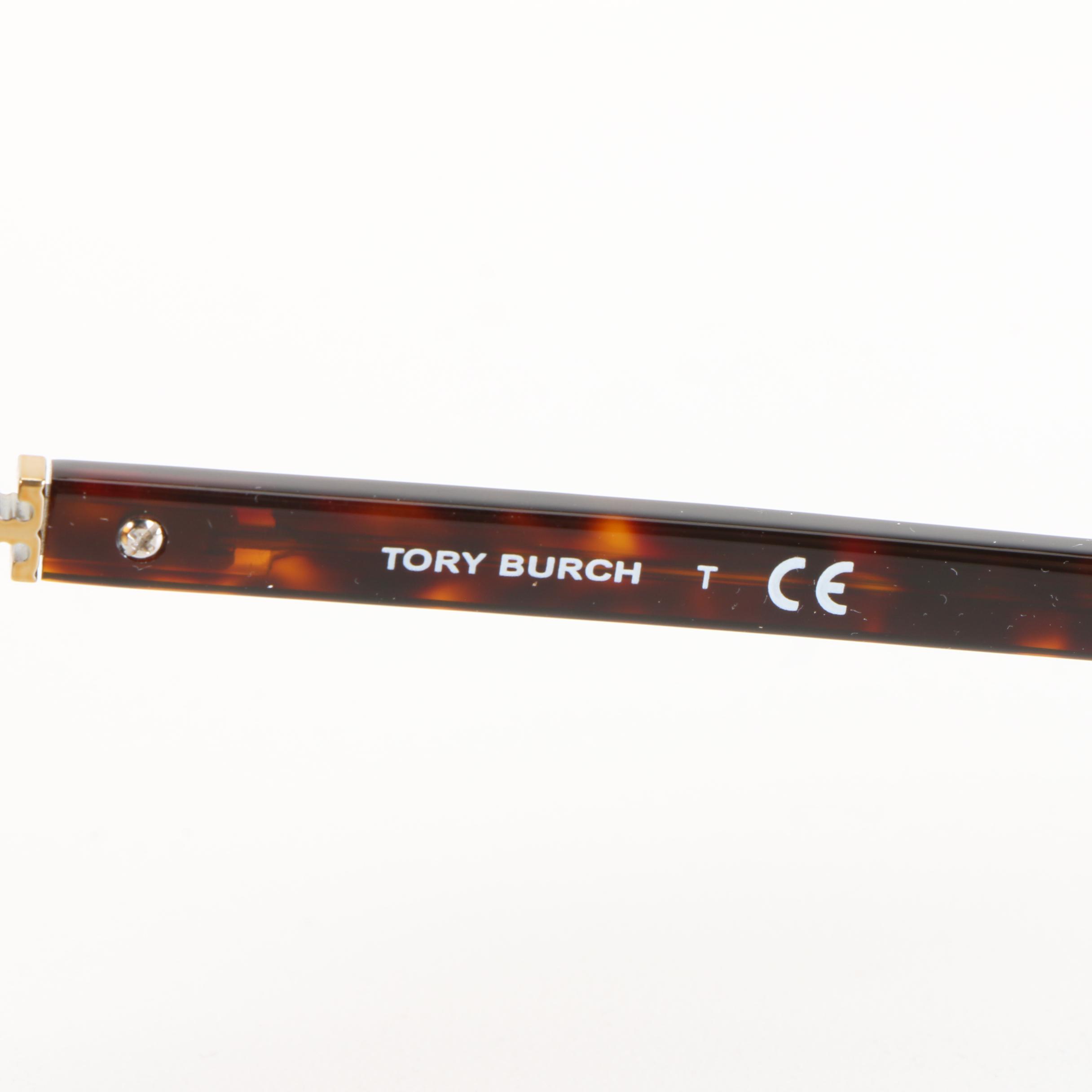 Tory Burch Faux Tortoise Sunglasses with Case