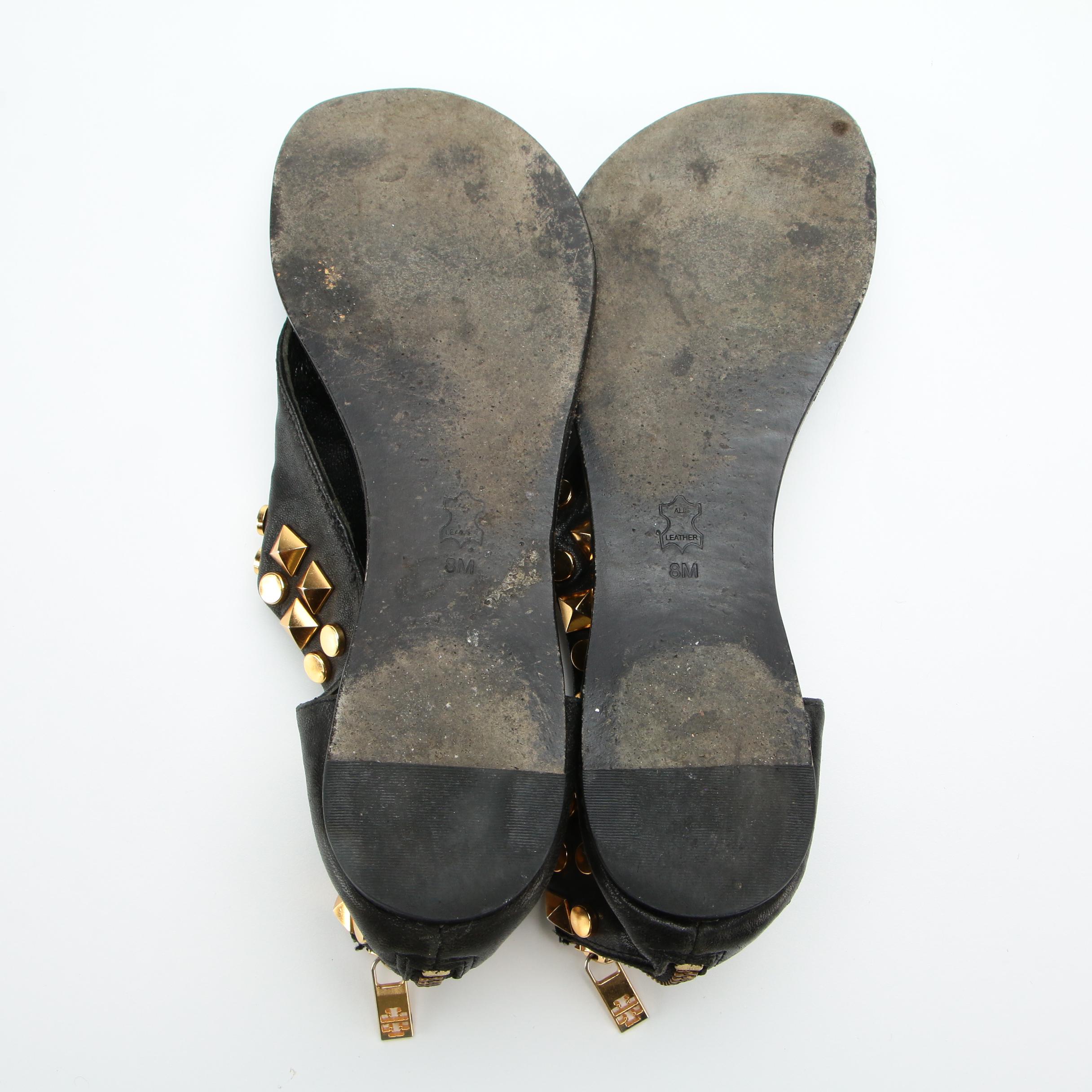 Manolo Blahnik and Louise et Cie Esperance Heels with Tory Burch Studded Sandals