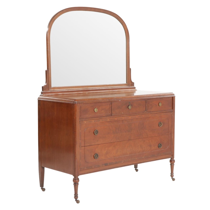 Mahogany Dresser and Mirror, Early to Mid 20th Century