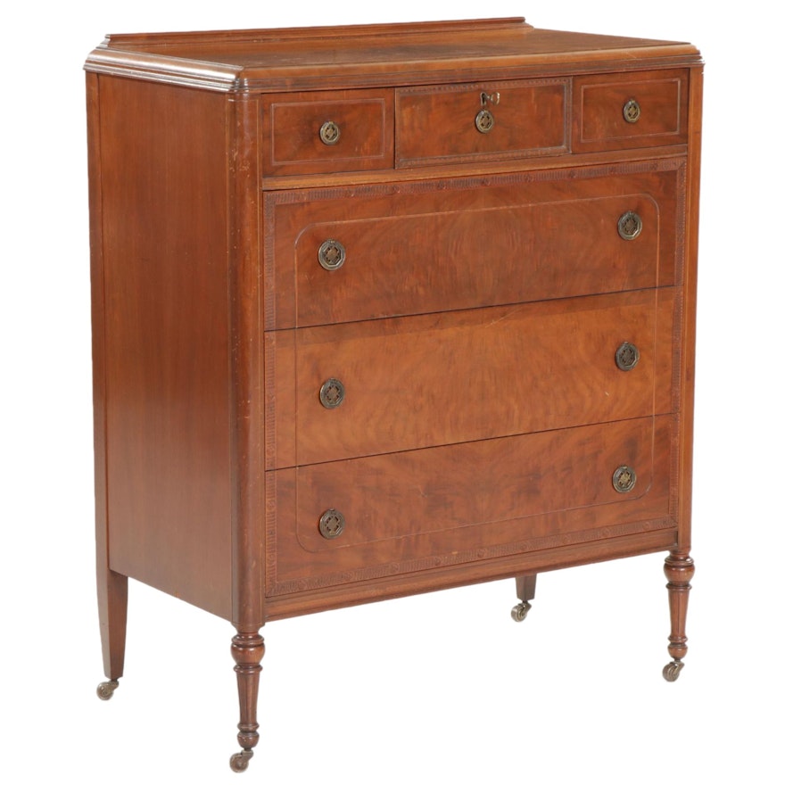 Louis XVI Walnut Chest of Drawers, Early to Mid 20th Century