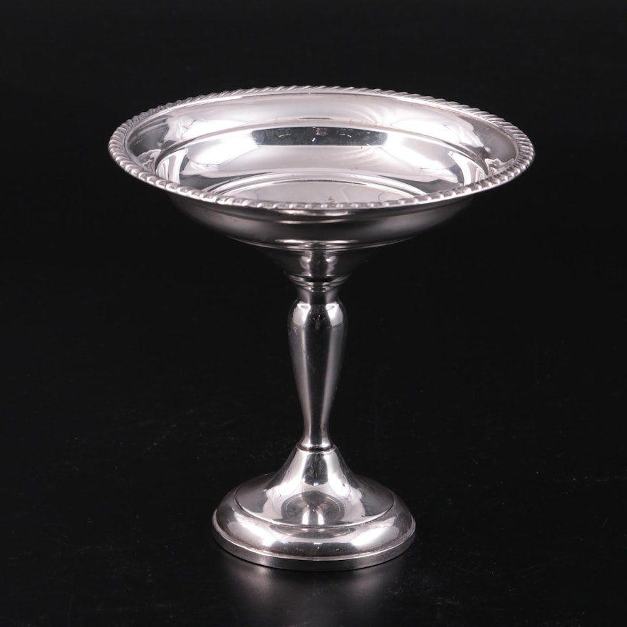 American Weighted Sterling Silver Compote, Mid-20th Century