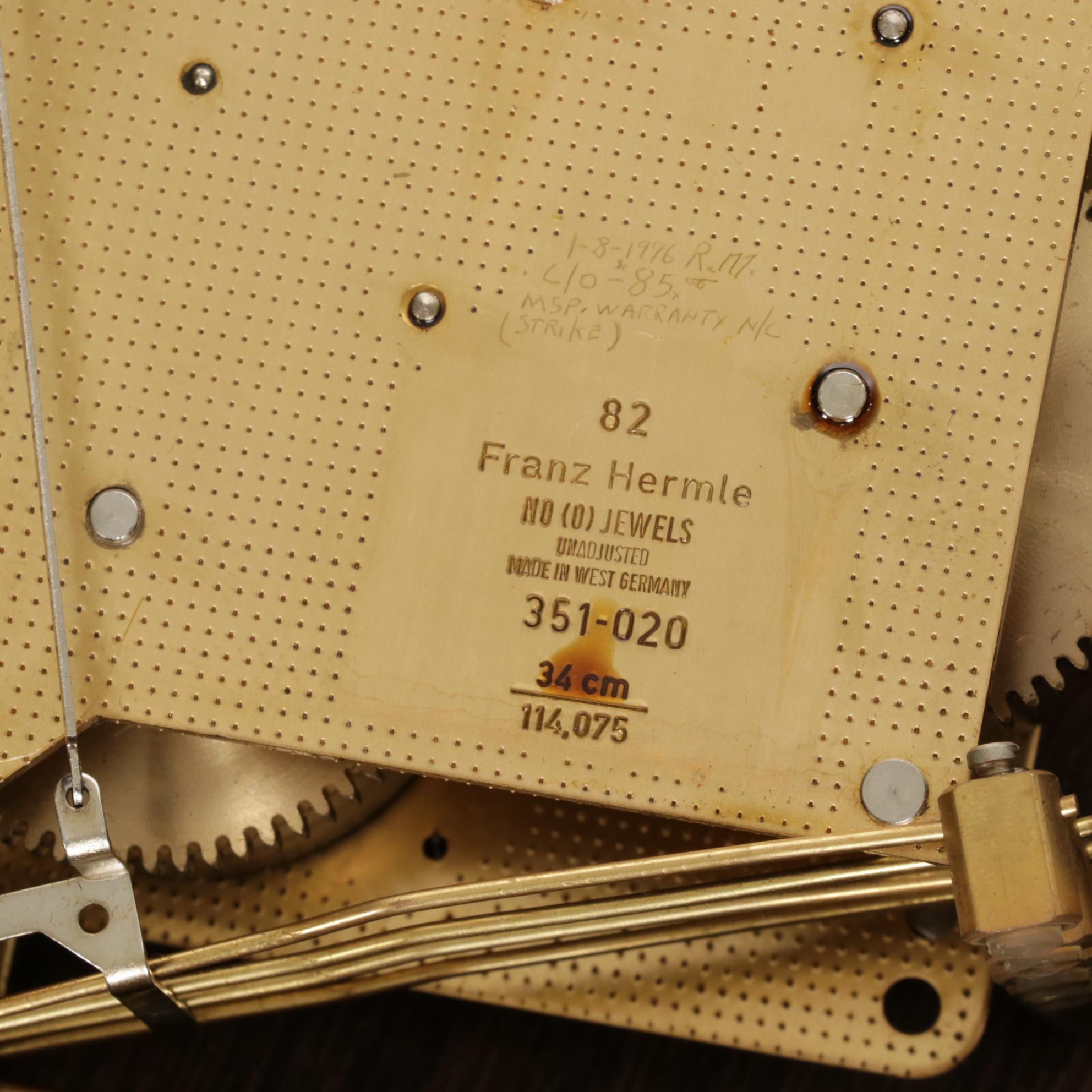 New England Oak Cased Regulator Wall Clock, Late 20th Century