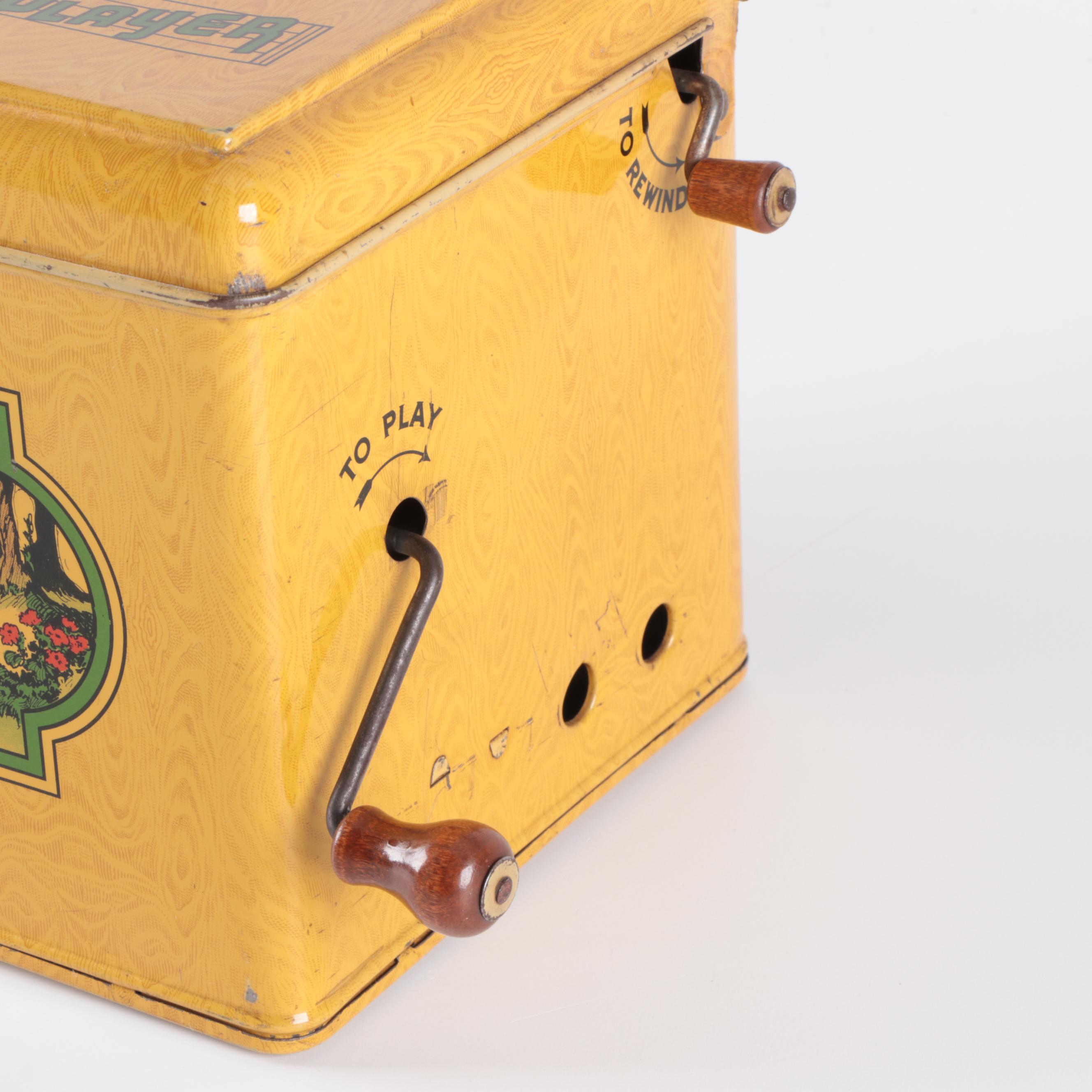 J. Chein & Co. Tin Litho Melody Player Toy, Mid-20th Century