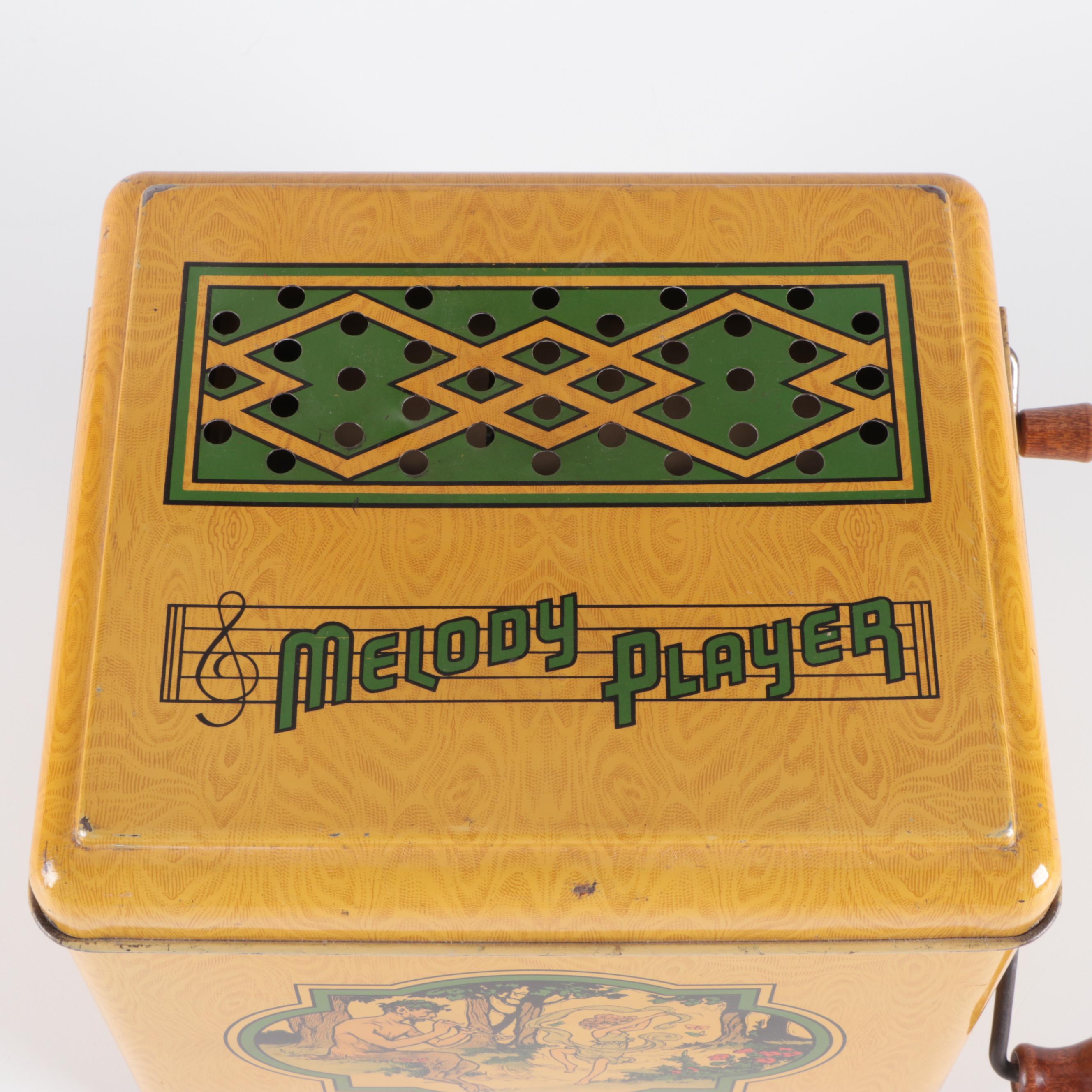 J. Chein & Co. Tin Litho Melody Player Toy, Mid-20th Century