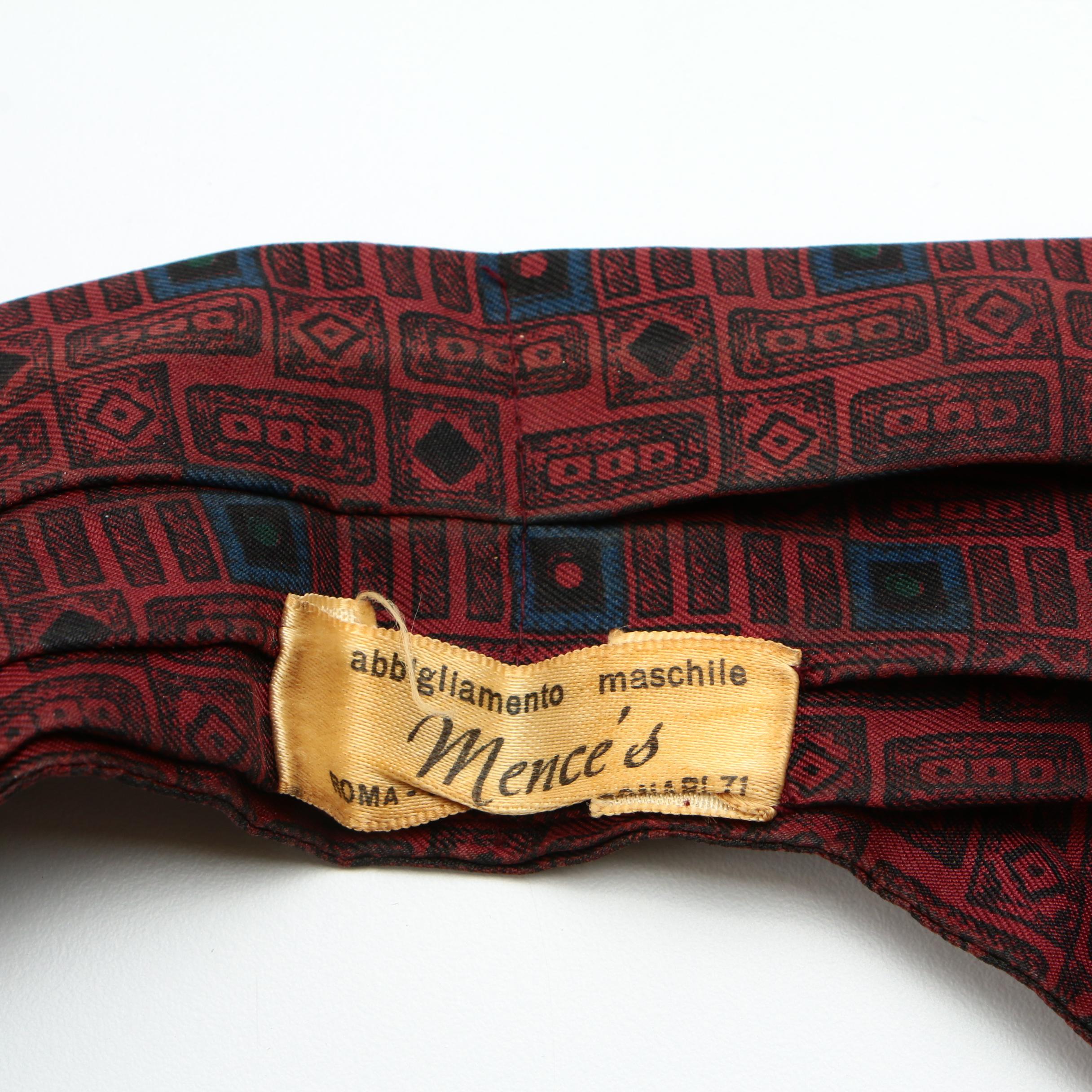 Men's Formal Neckties and Bowties in Printed Silk Twill