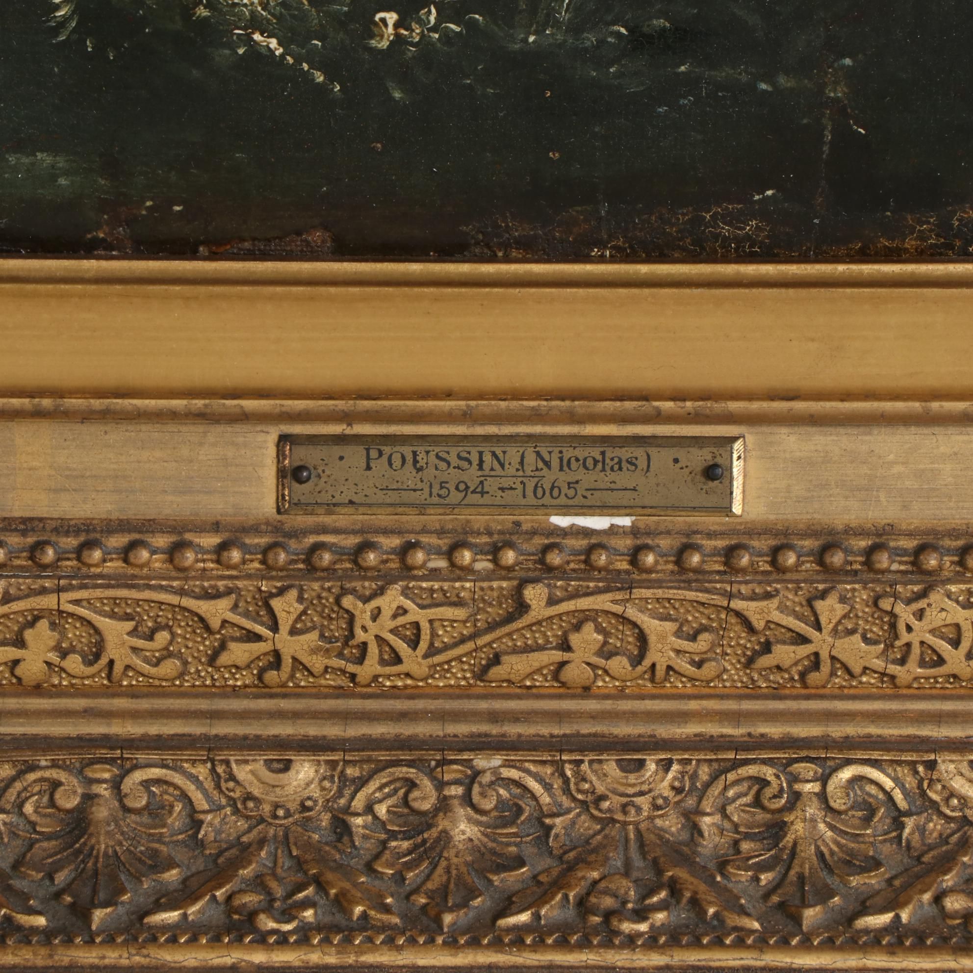 School of Nicolas Poussin Landscape Oil Painting, 17th Century