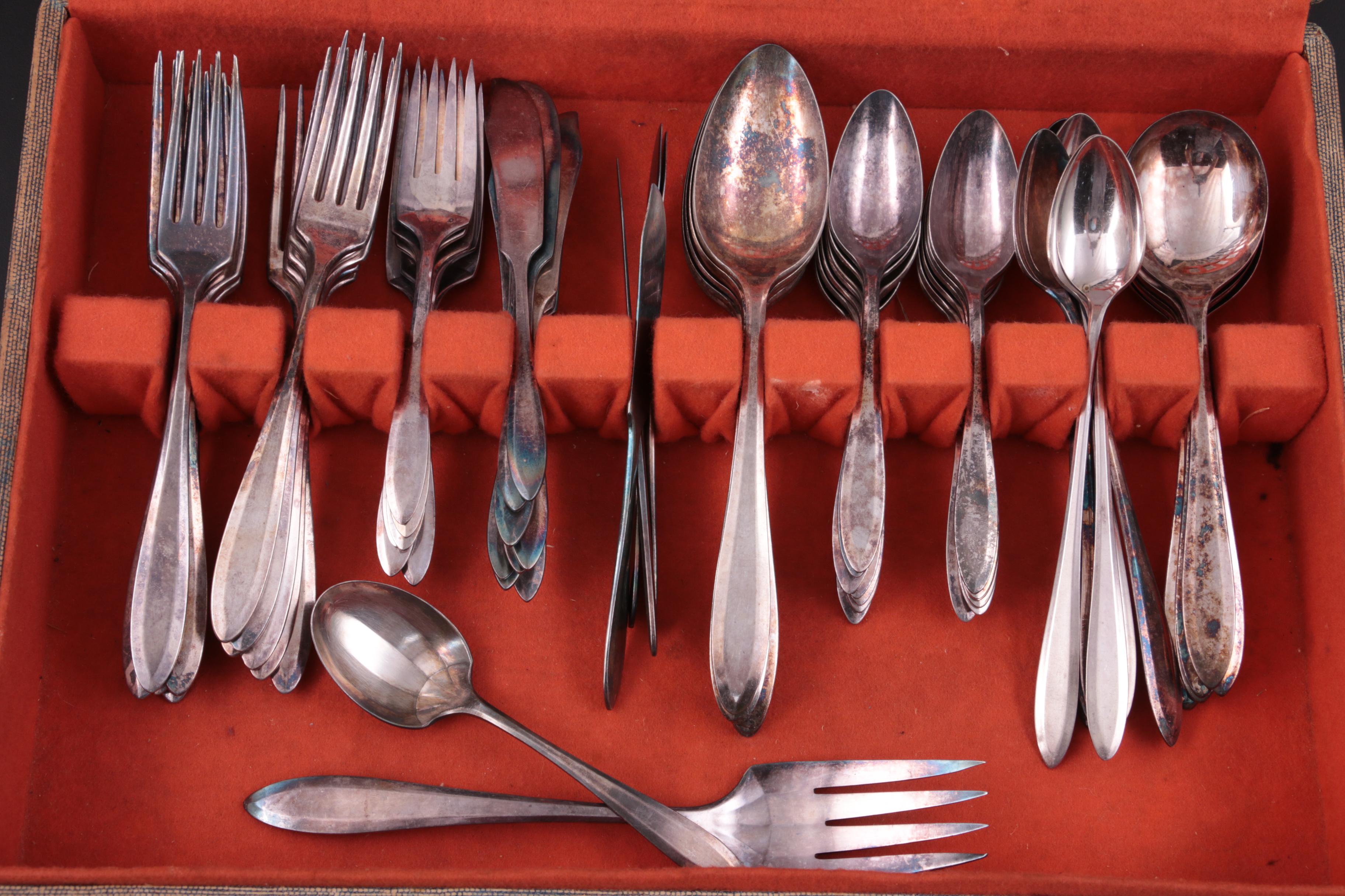 Oneida Patrician" Silver Plate Flatware, 20th Century