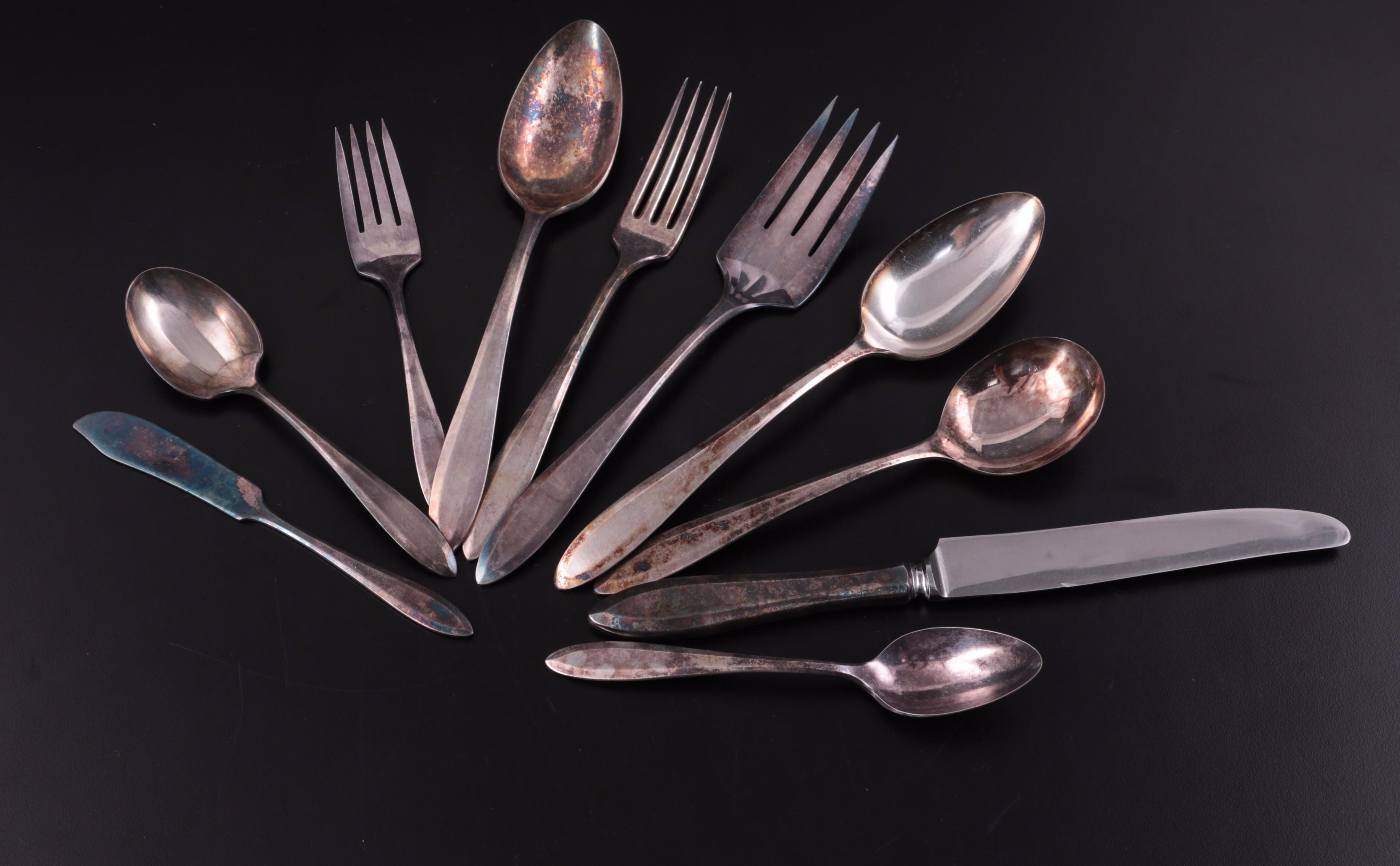 Oneida Patrician" Silver Plate Flatware, 20th Century