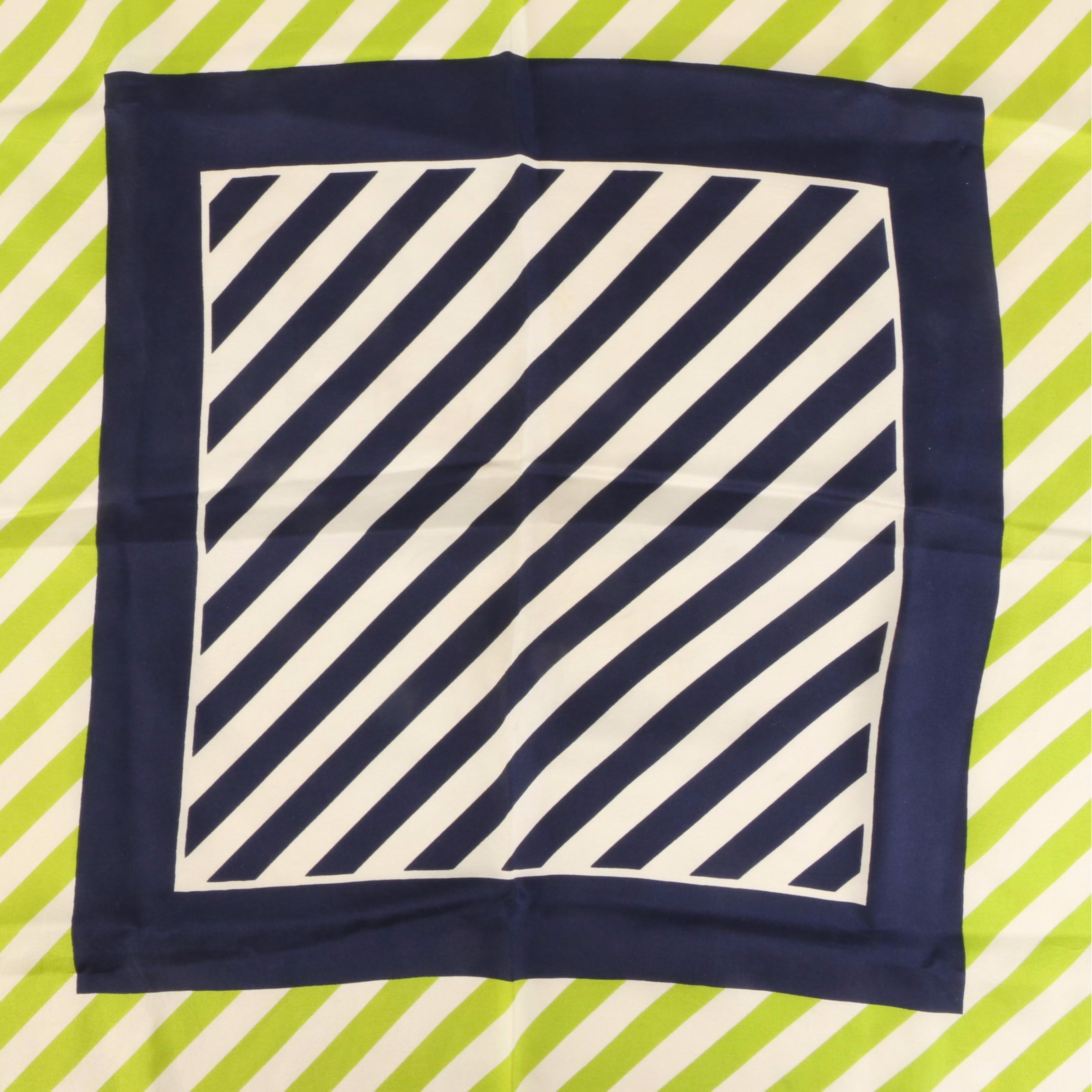 Oscar de la Renta and Yves Saint Laurent Silk Twill Printed Scarves