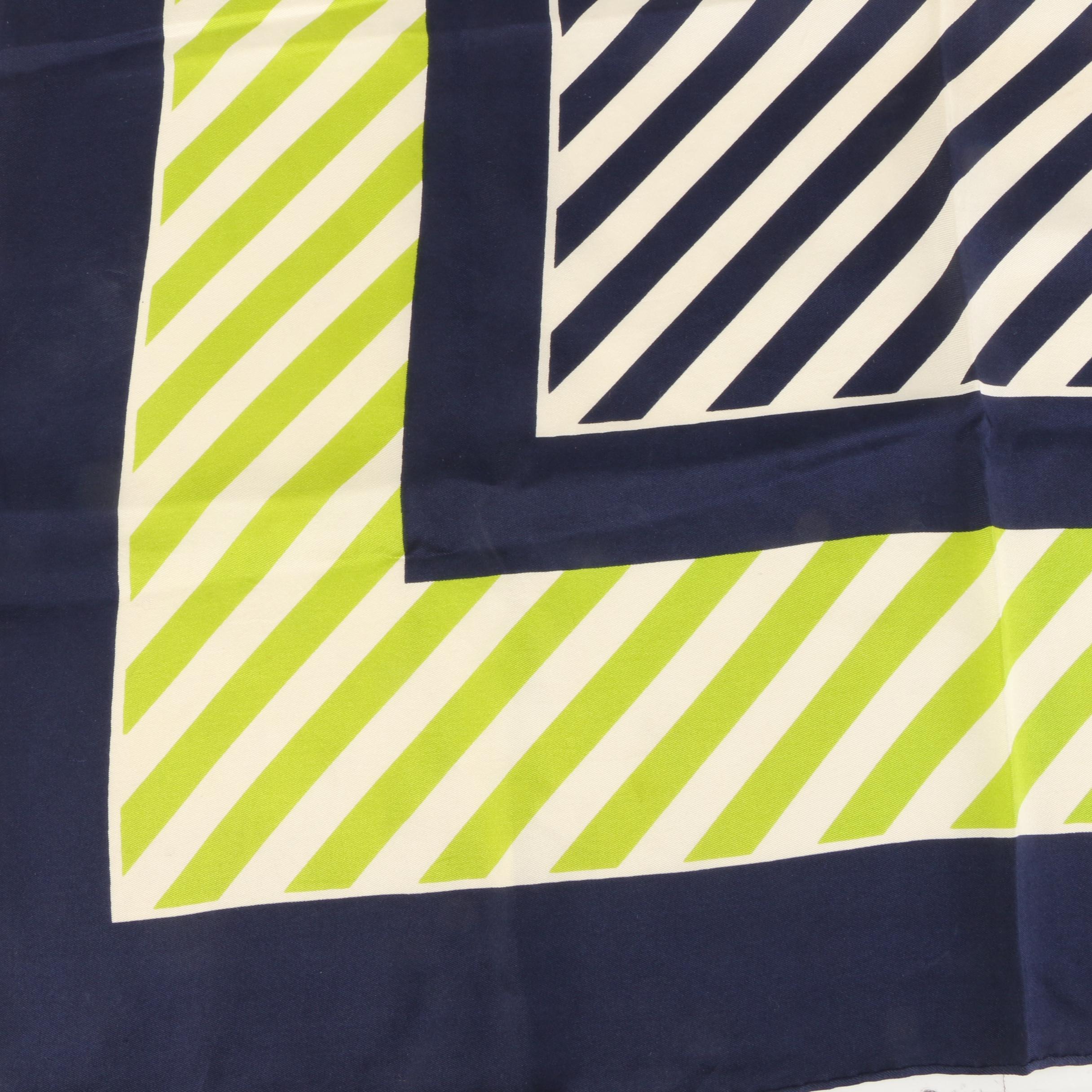 Oscar de la Renta and Yves Saint Laurent Silk Twill Printed Scarves