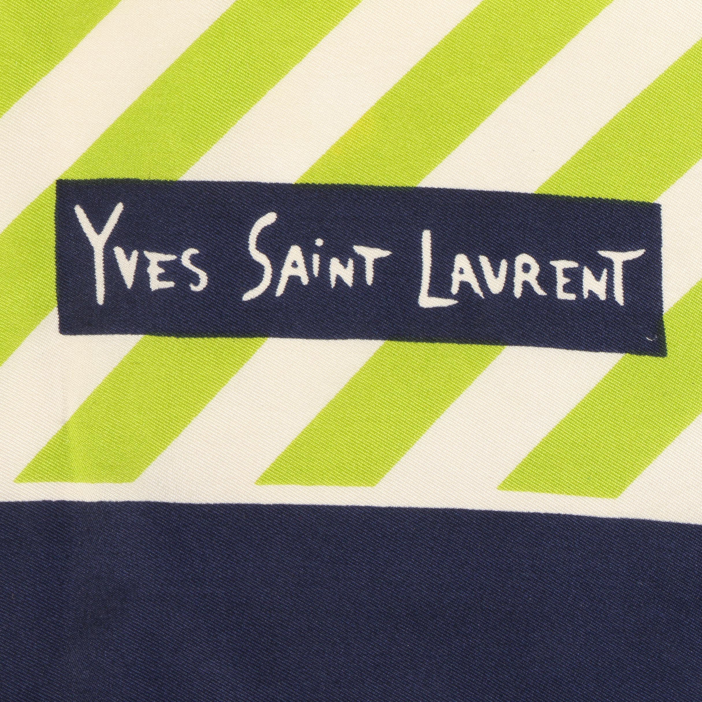 Oscar de la Renta and Yves Saint Laurent Silk Twill Printed Scarves