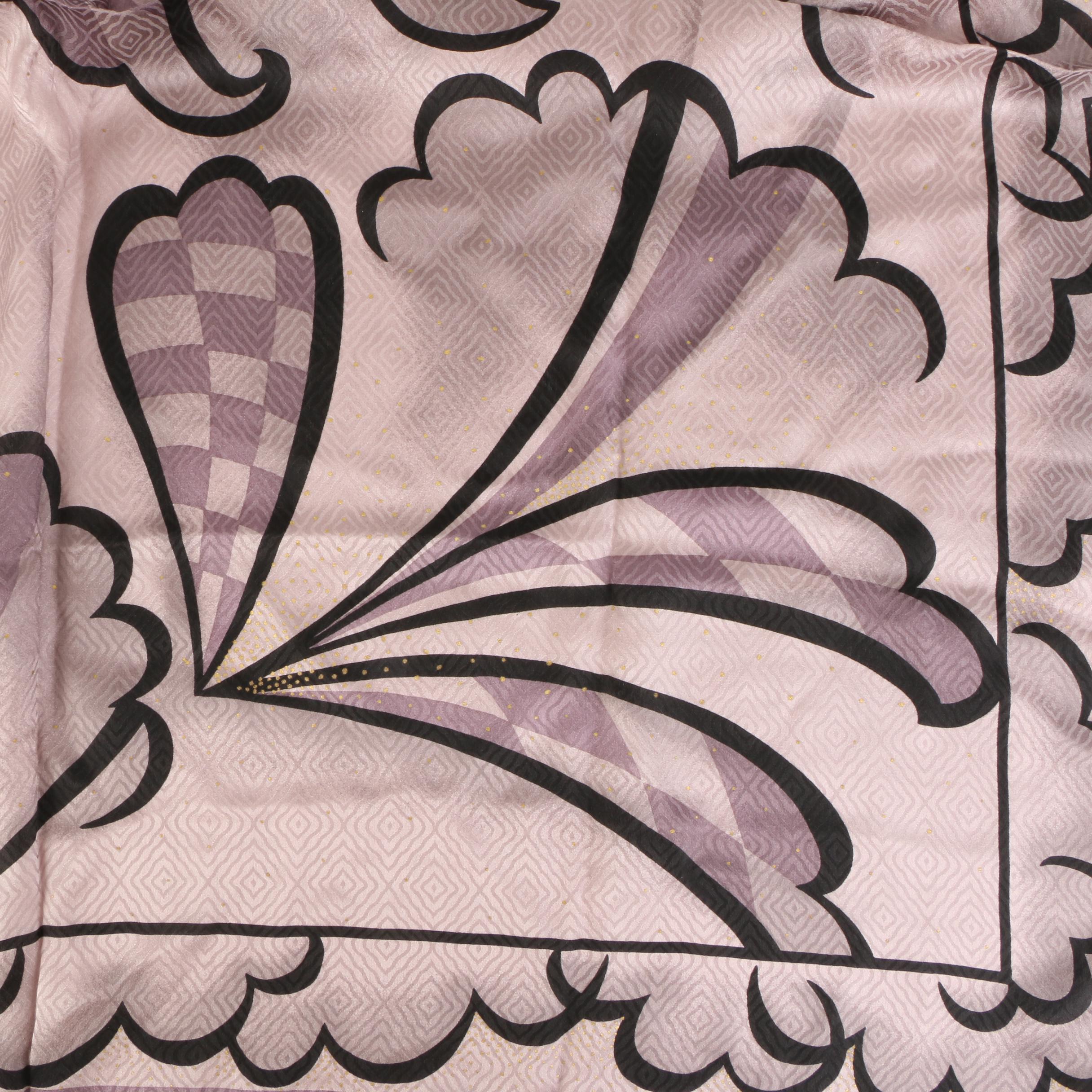 Oscar de la Renta and Yves Saint Laurent Silk Twill Printed Scarves