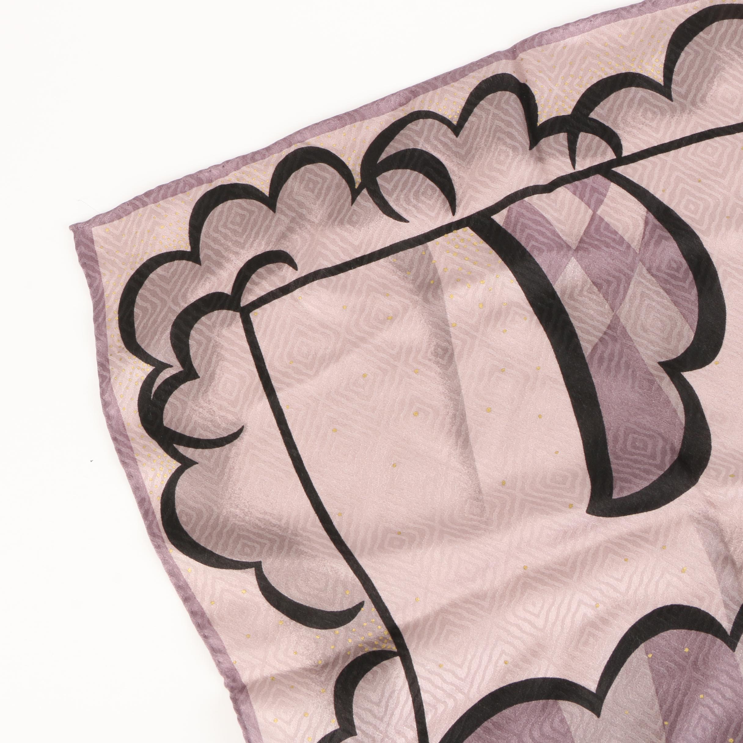 Oscar de la Renta and Yves Saint Laurent Silk Twill Printed Scarves