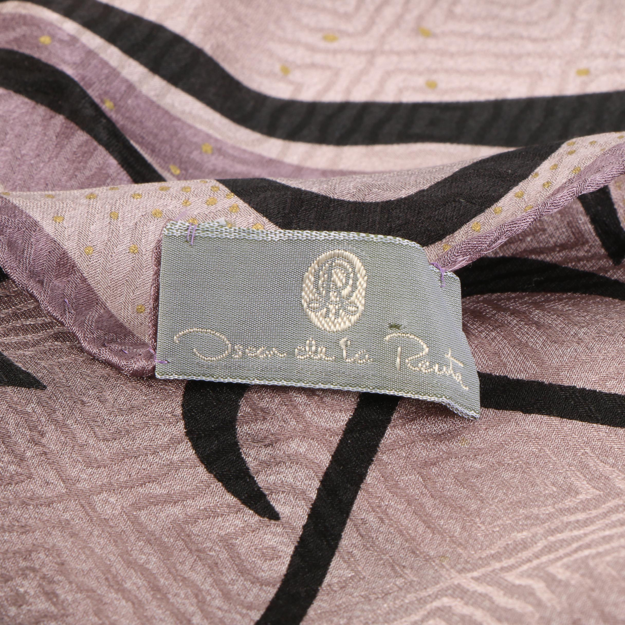 Oscar de la Renta and Yves Saint Laurent Silk Twill Printed Scarves