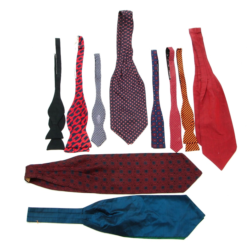 Men's Formal Neckties and Bowties in Printed Silk Twill