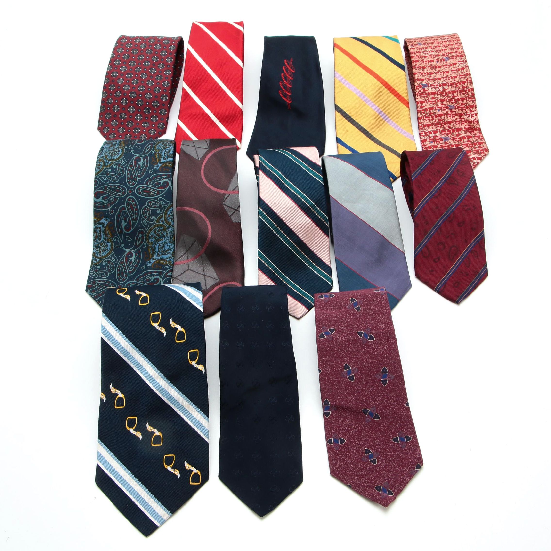 Guy Laroche, Krizia, Liberty of London, Lagerfeld, and Other Silk Neckties