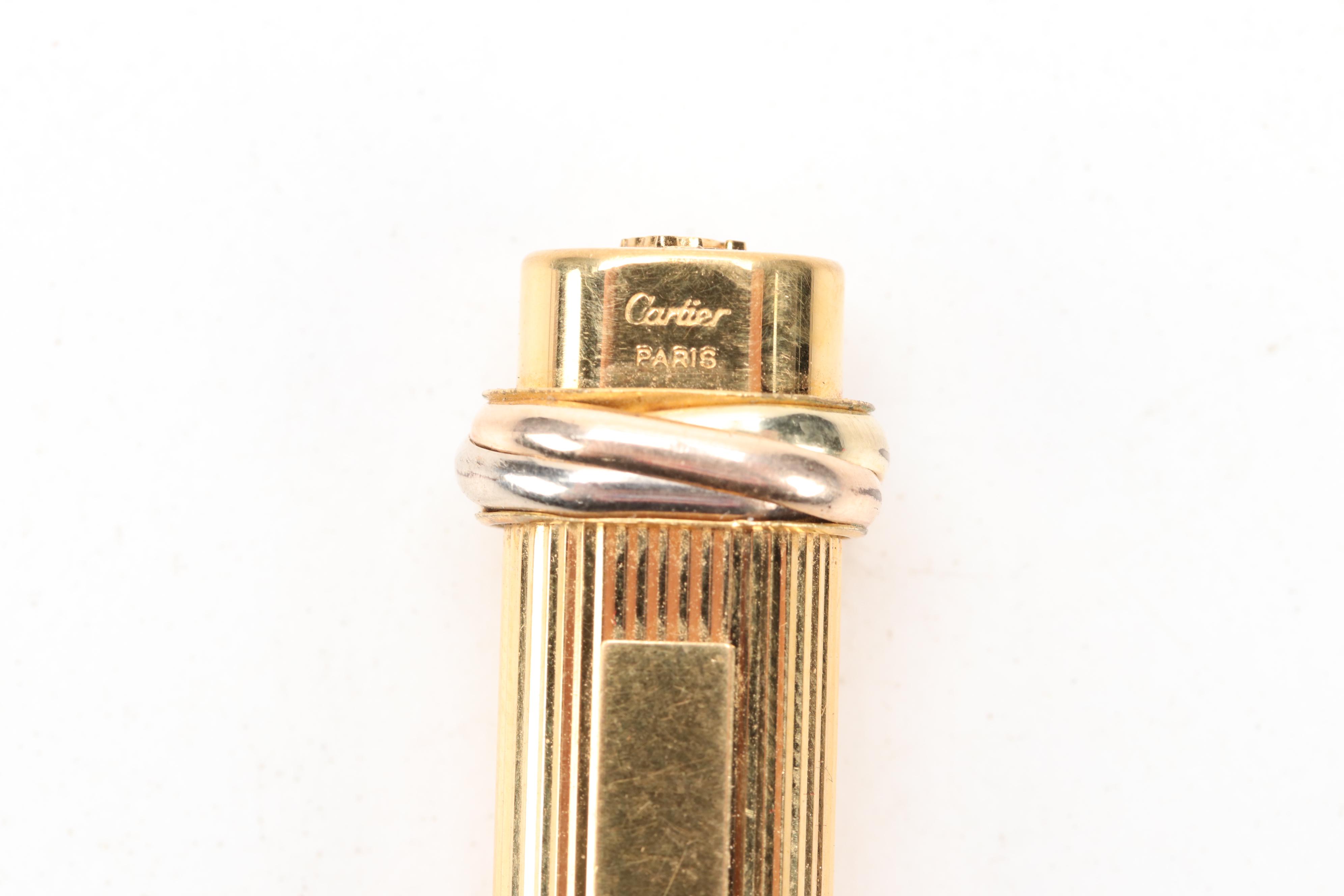 Le Must de Cartier Vendôme Trinity Gold Plate Ballpoint Pen