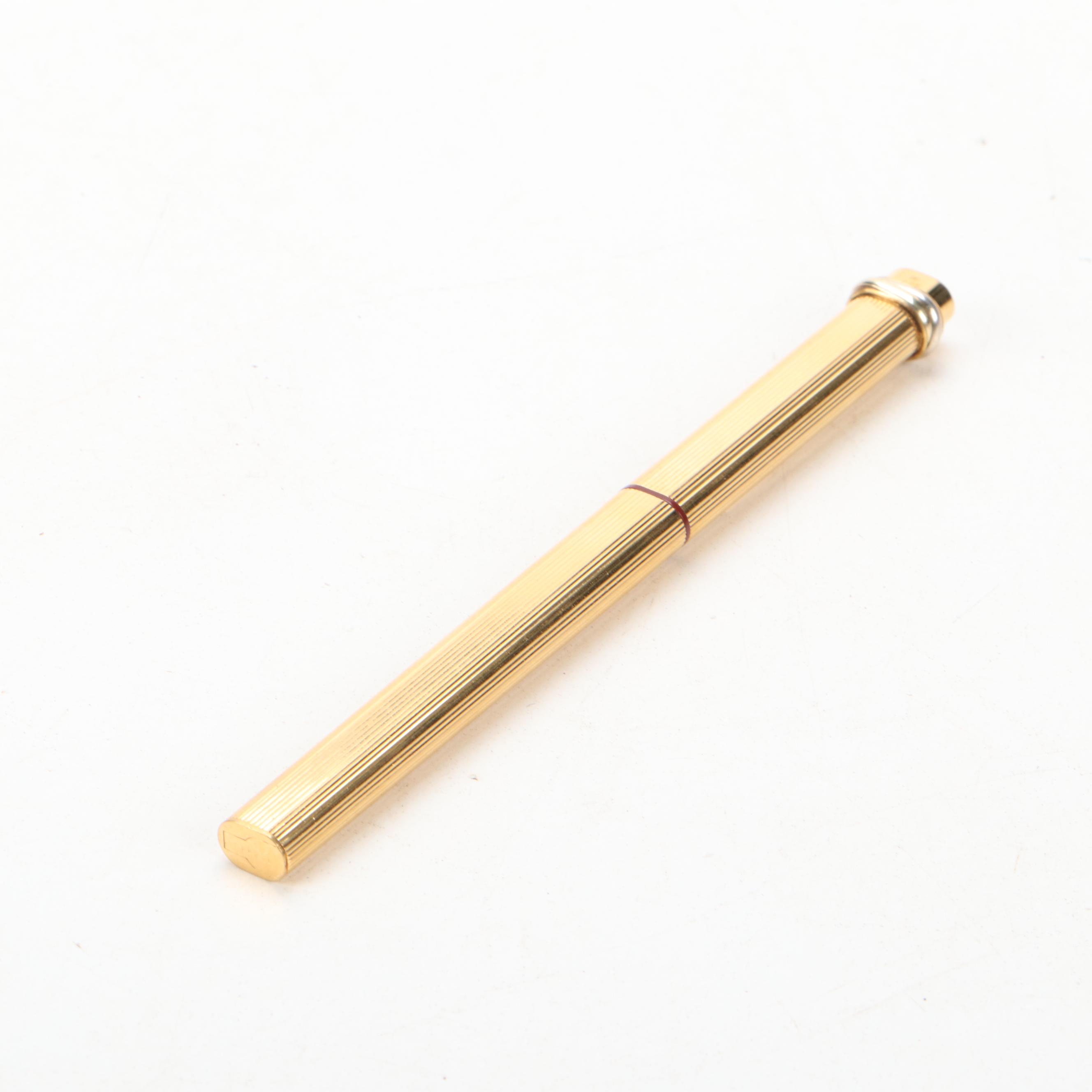 Le Must de Cartier Vendôme Trinity Gold Plate Ballpoint Pen