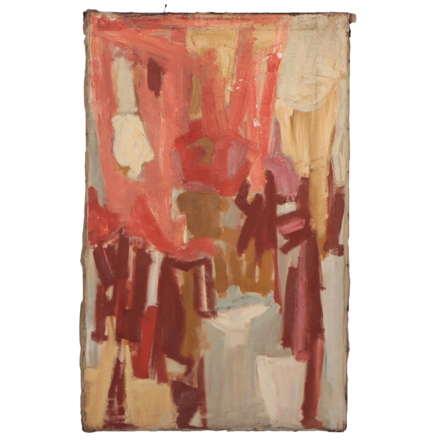 Bernice Fisher Stacy Abstract Oil Painting, Mid-20th Century