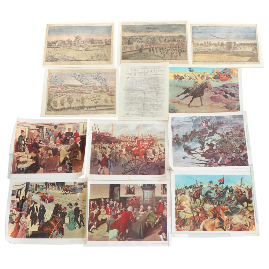 Offset Lithographs of American Historical Scenes