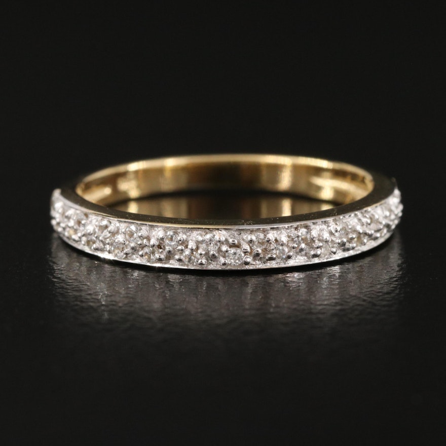 Sterling Silver Zircon Band