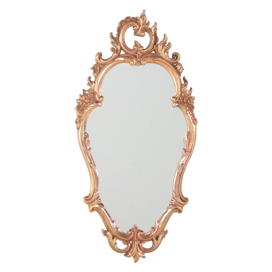 Syroco Baroque Style Gilt and Molded Plastic Mirror, Mid-20th Century