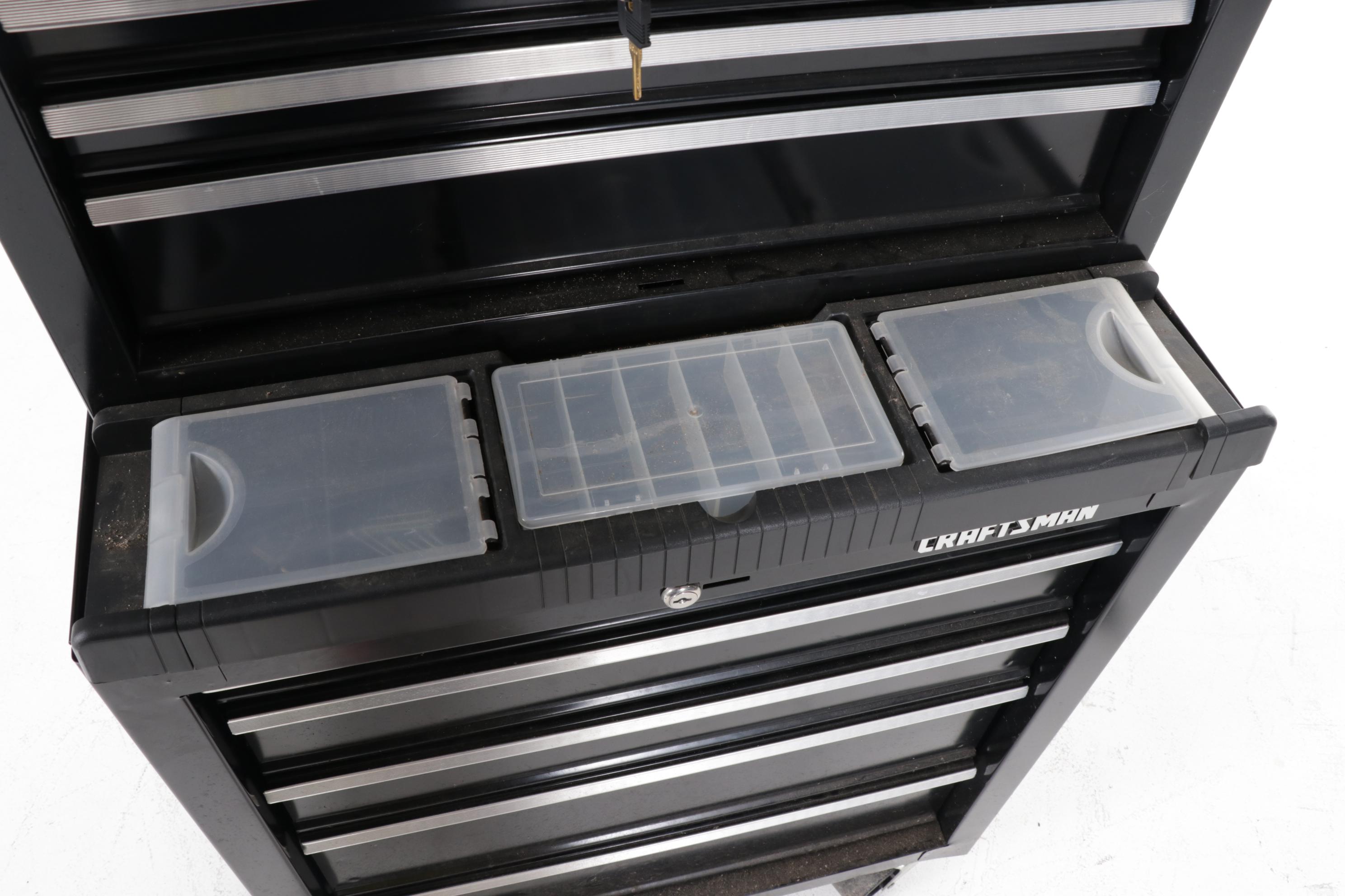 Craftsman Black Tool Chest on Wheels with Tools