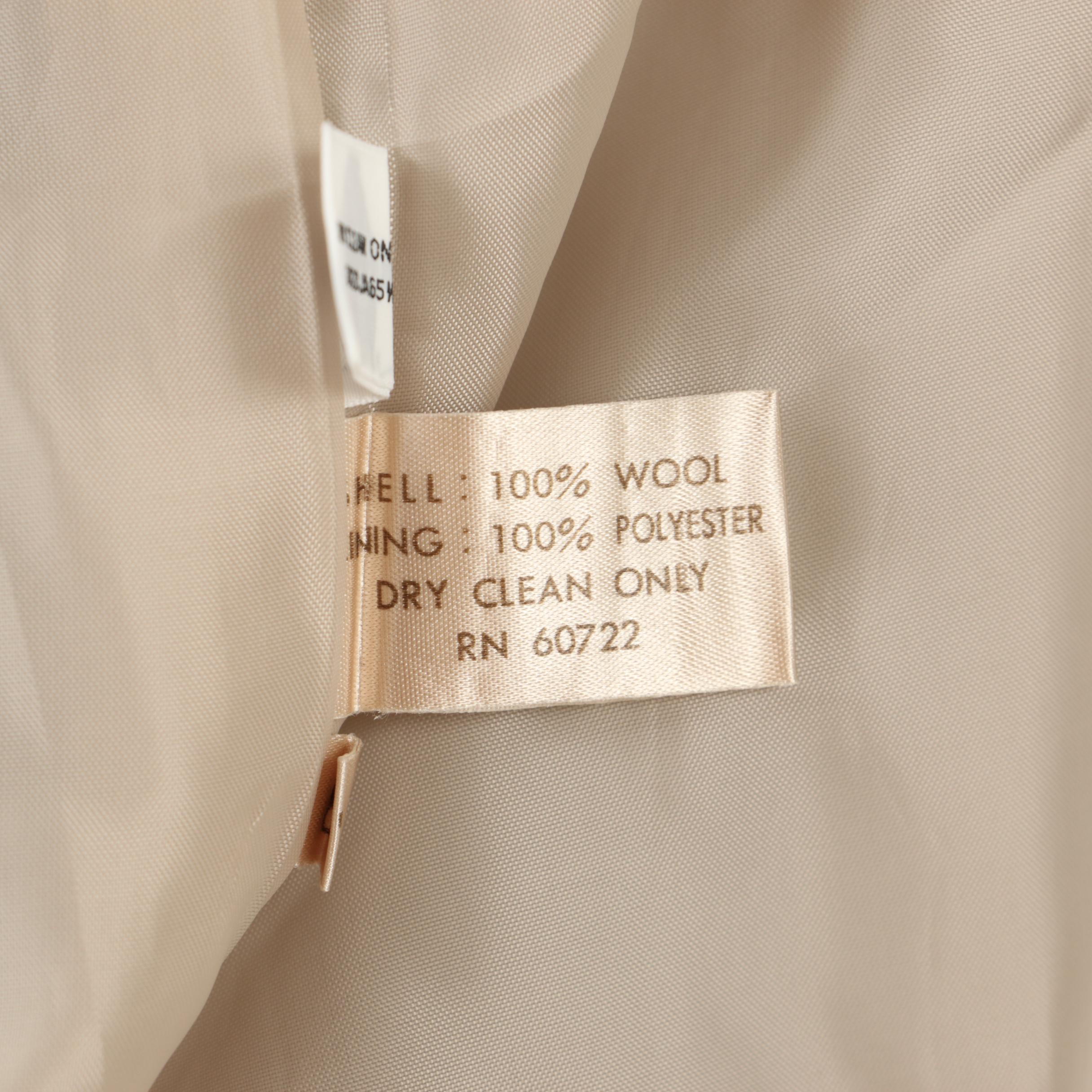 Bill Blass Striped Wool Coat