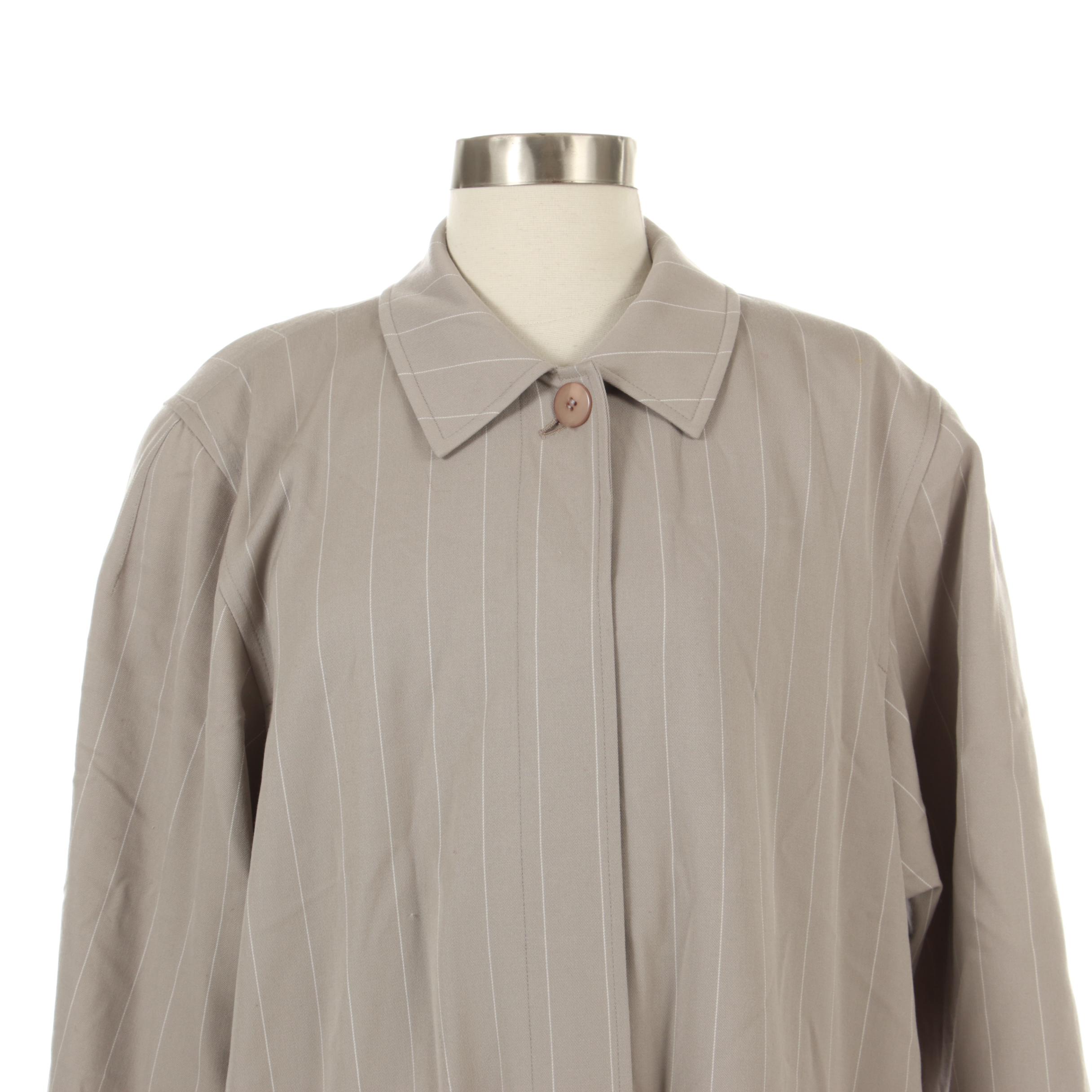 Bill Blass Striped Wool Coat