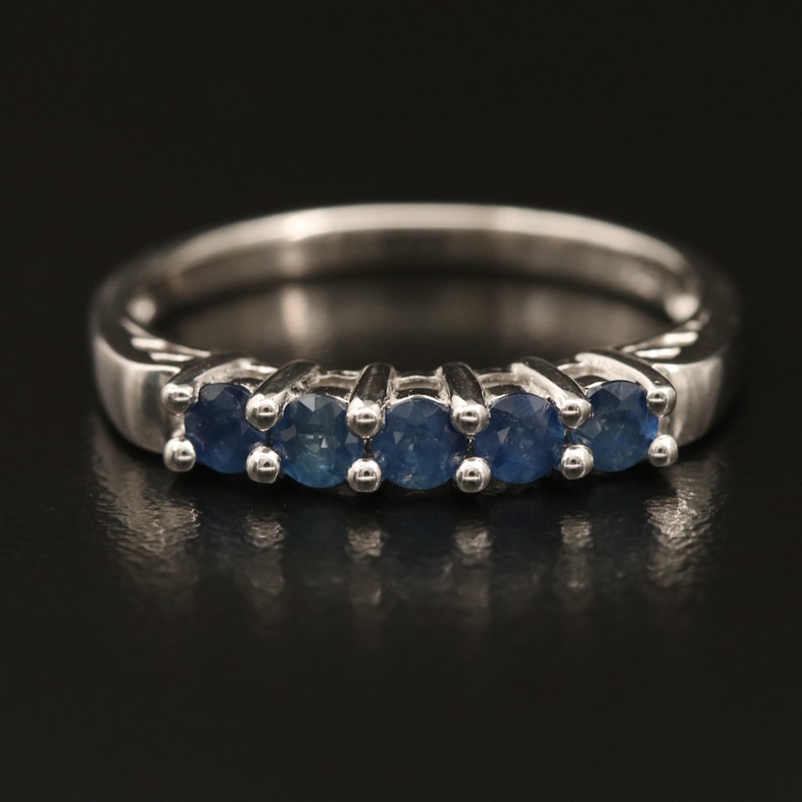 Sterling Sapphire Multi-Stone Ring