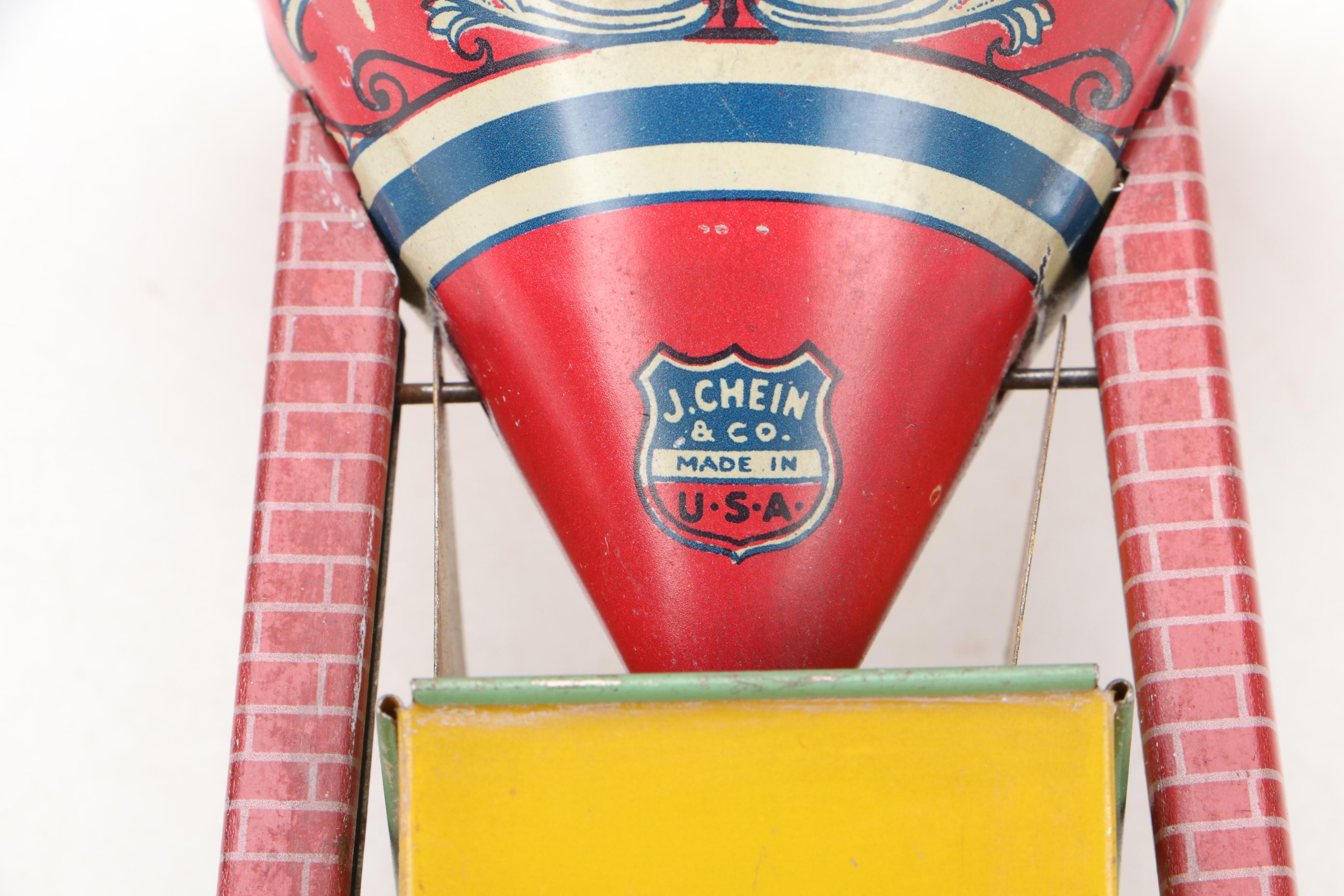 J. Chein & Co. "Busy Mike" and Other Tin Litho Sand Toys