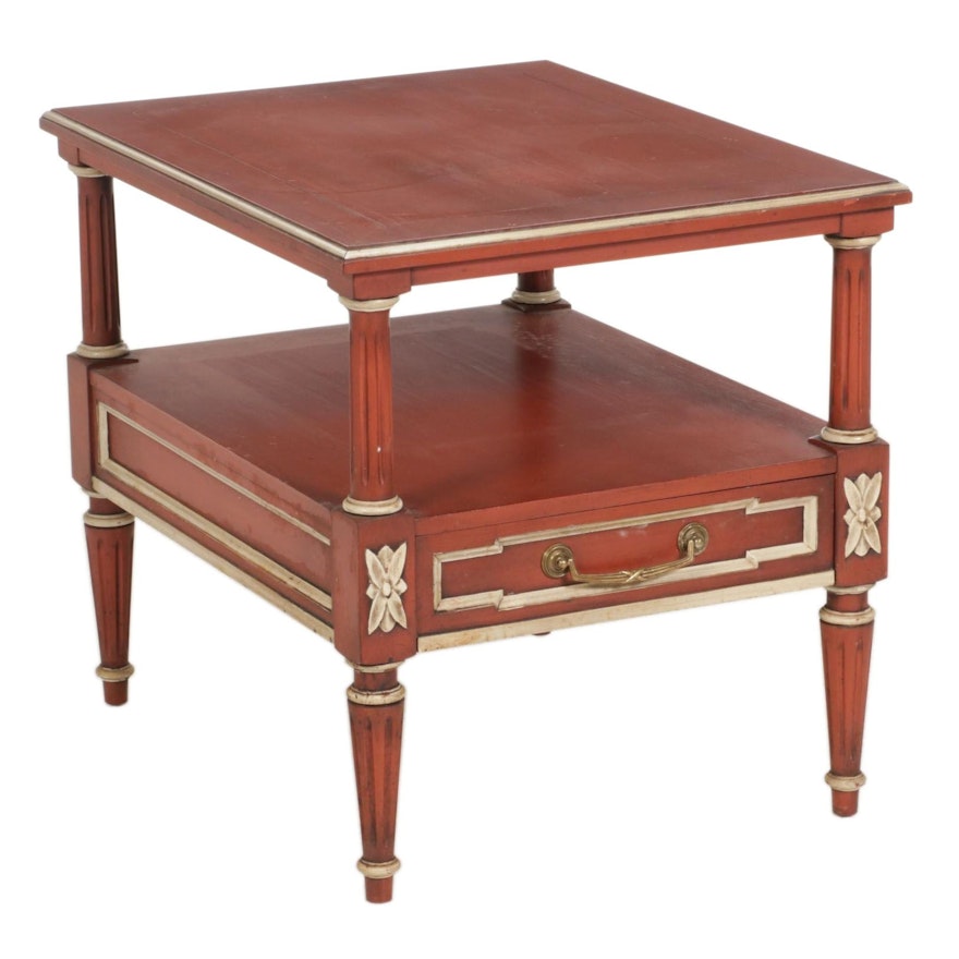 Hekman Painted Wood Side Table, Late 20th Century