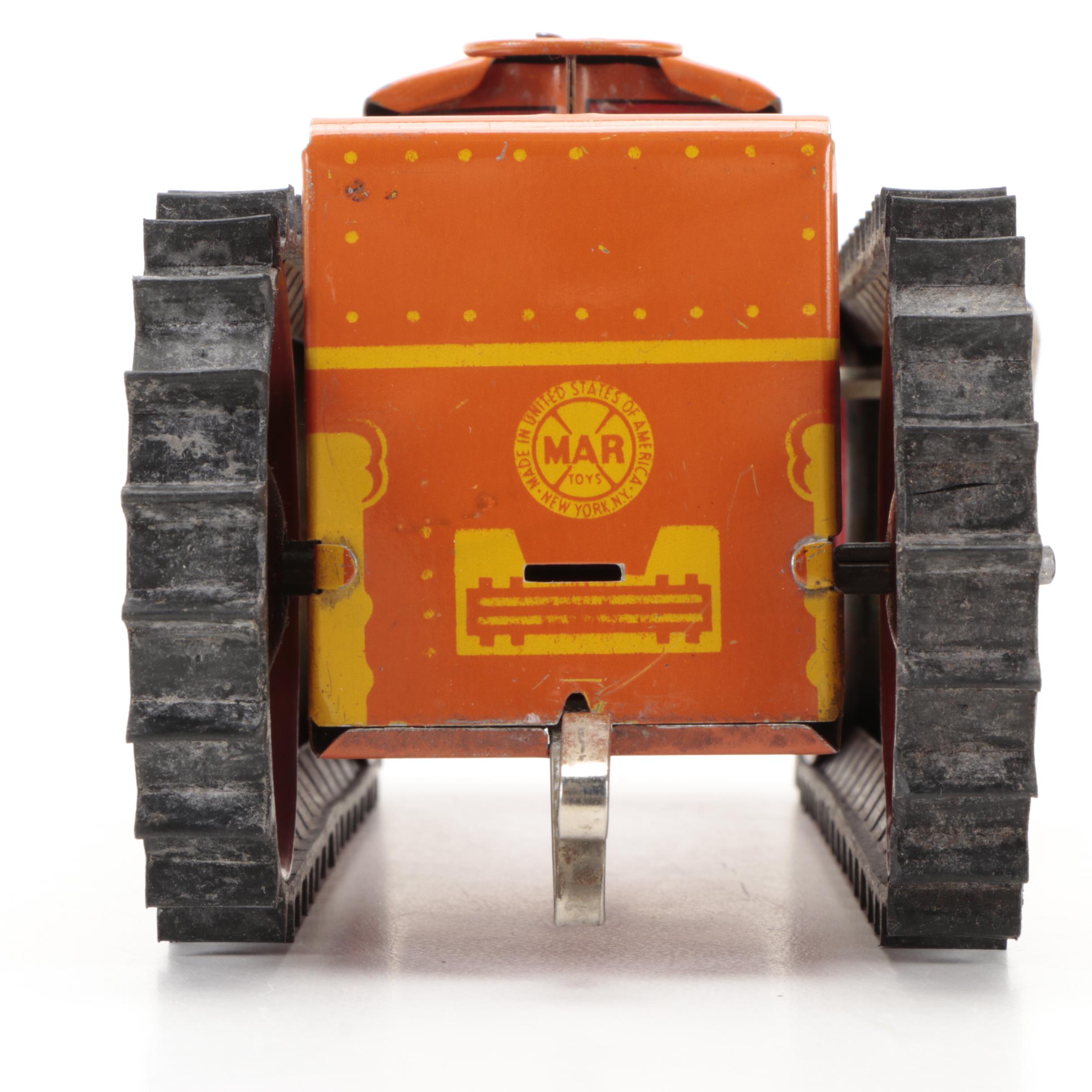 Marx Toys Tin Litho Climbing Tractor, Early to Mid-20th Century