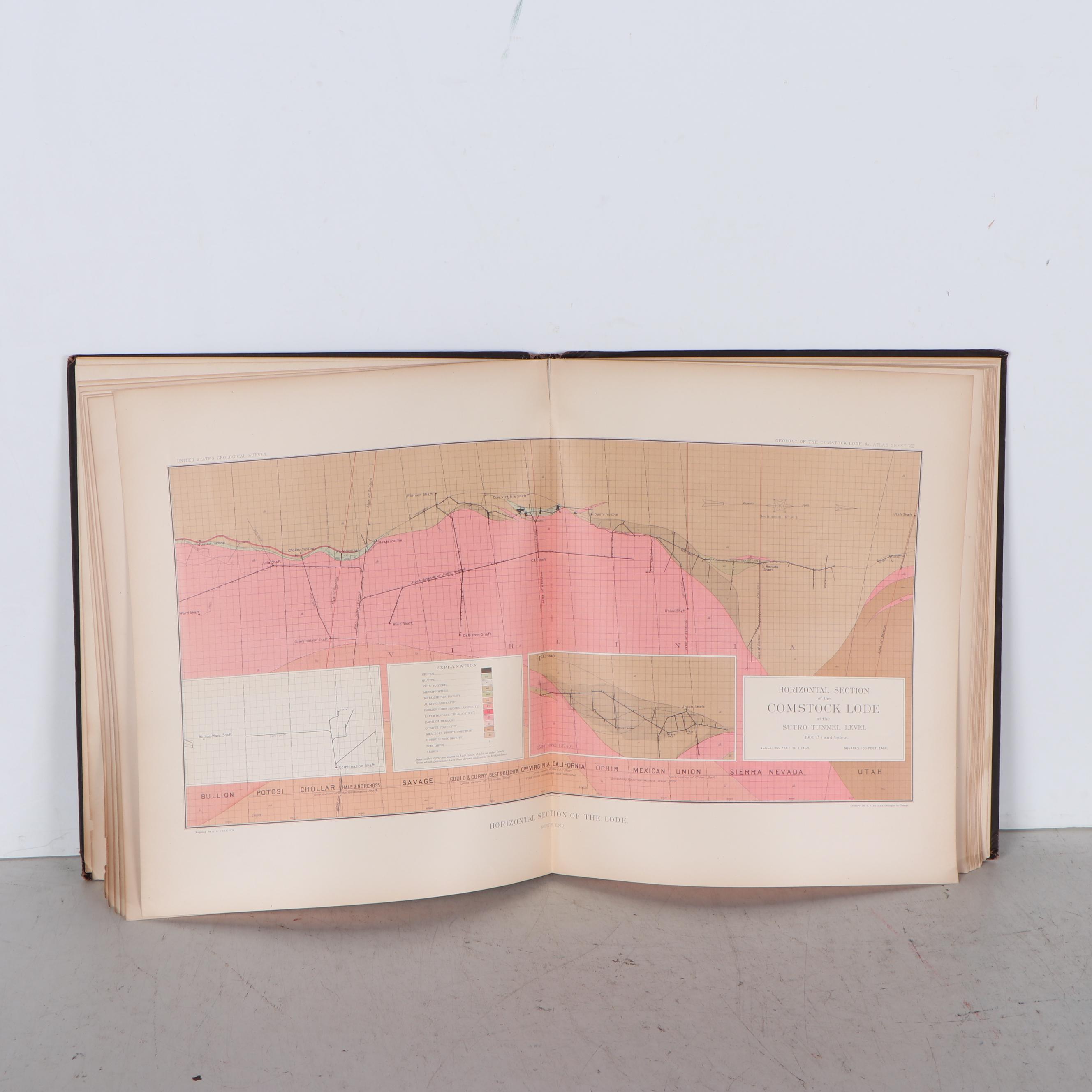 USGS "Atlas of Mining Maps of the Comstock Lode and Washoe District," 1882