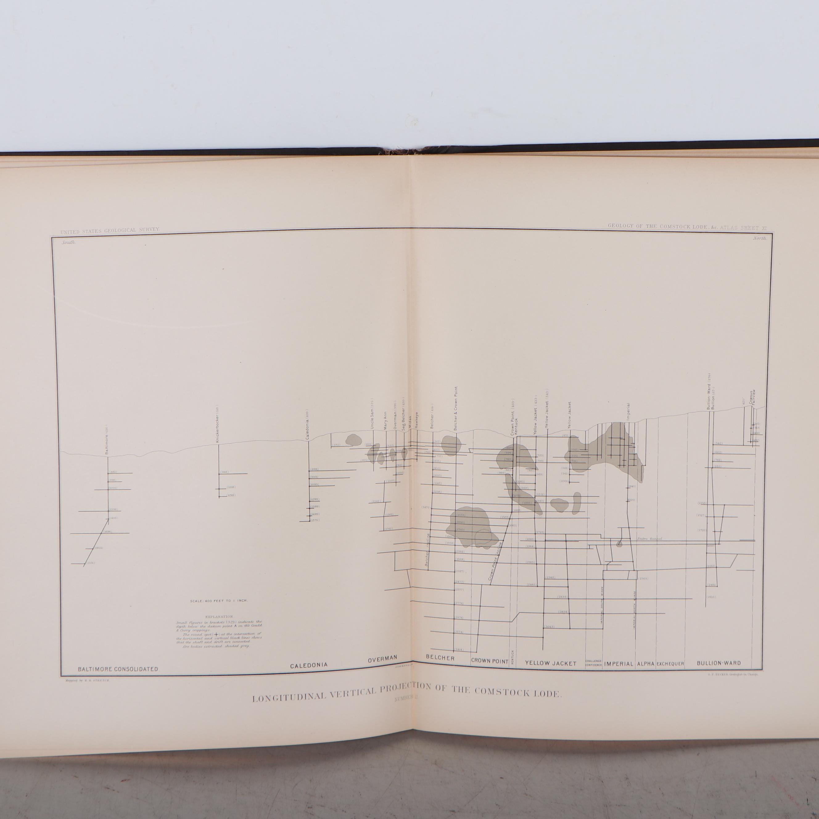USGS "Atlas of Mining Maps of the Comstock Lode and Washoe District," 1882