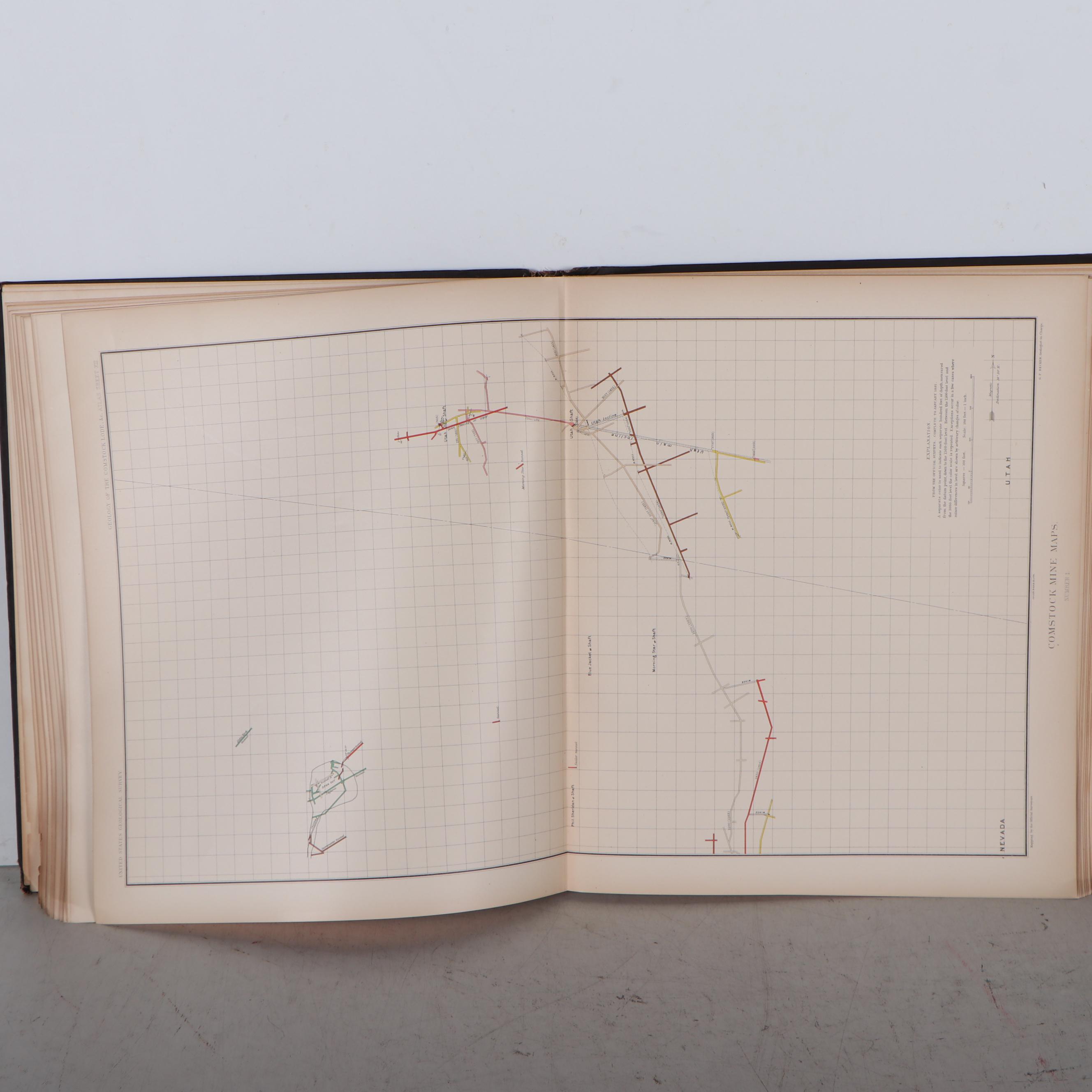 USGS "Atlas of Mining Maps of the Comstock Lode and Washoe District," 1882