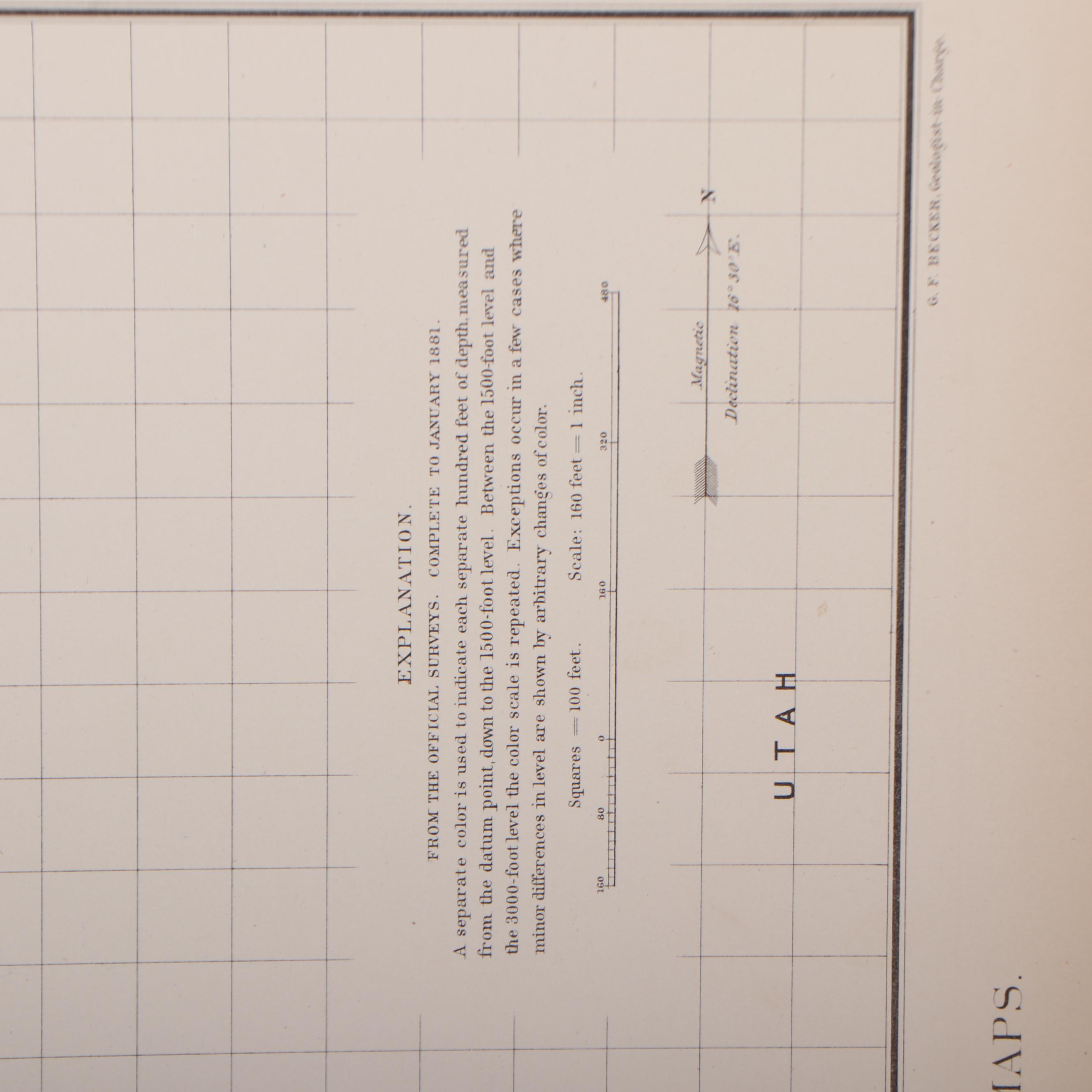 USGS "Atlas of Mining Maps of the Comstock Lode and Washoe District," 1882