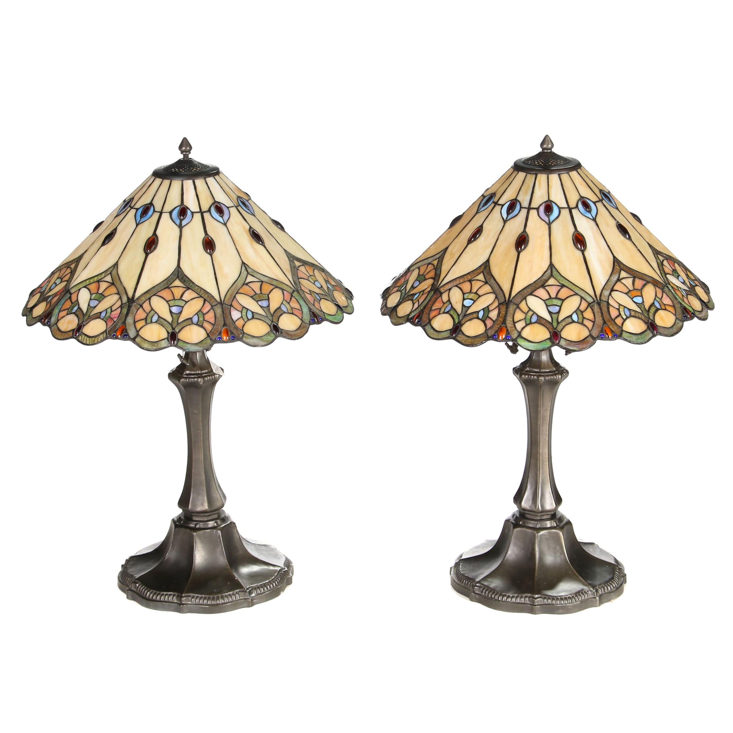 Colour Creations Timeless Serenity by Tania Bricel Slag Glass Lamps