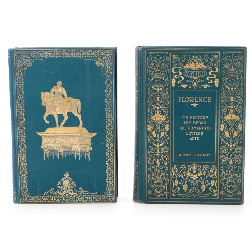 Illustrated "Florence" and "Venice" by Charles Yriarte, Late 19th Century