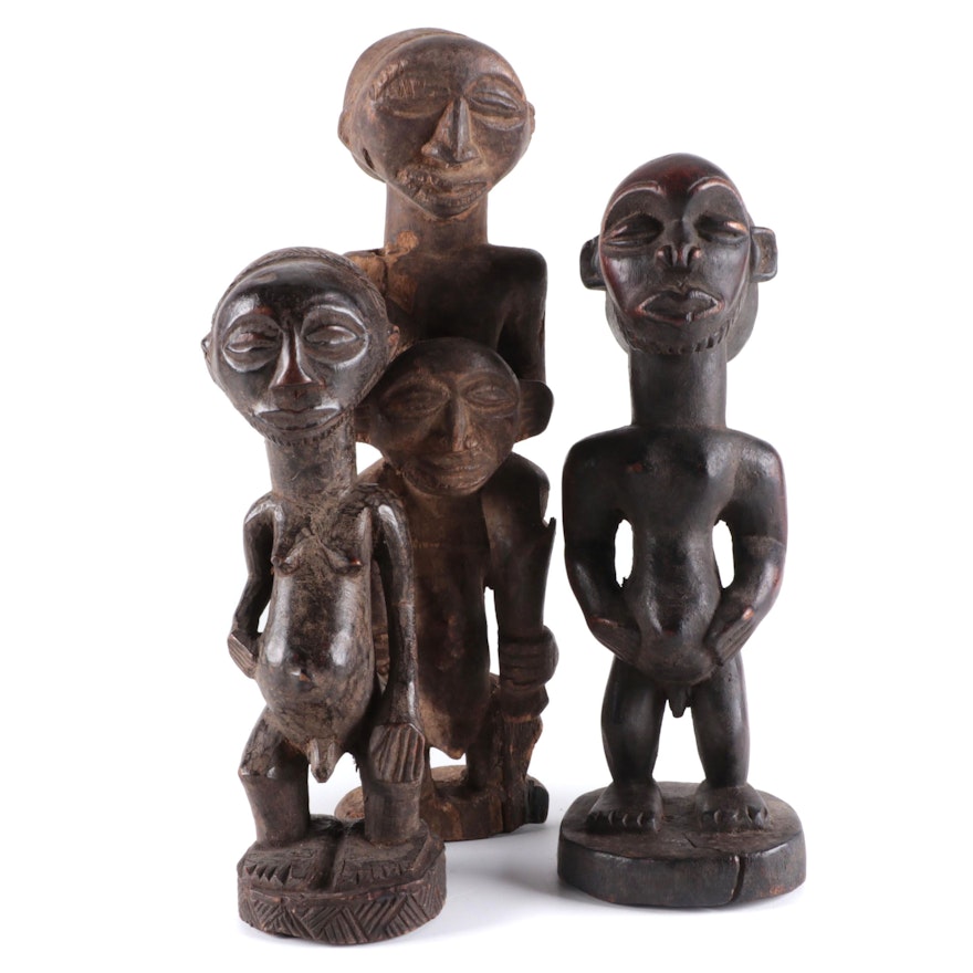 Hemba and Luba Style Carved Figures, Central Africa